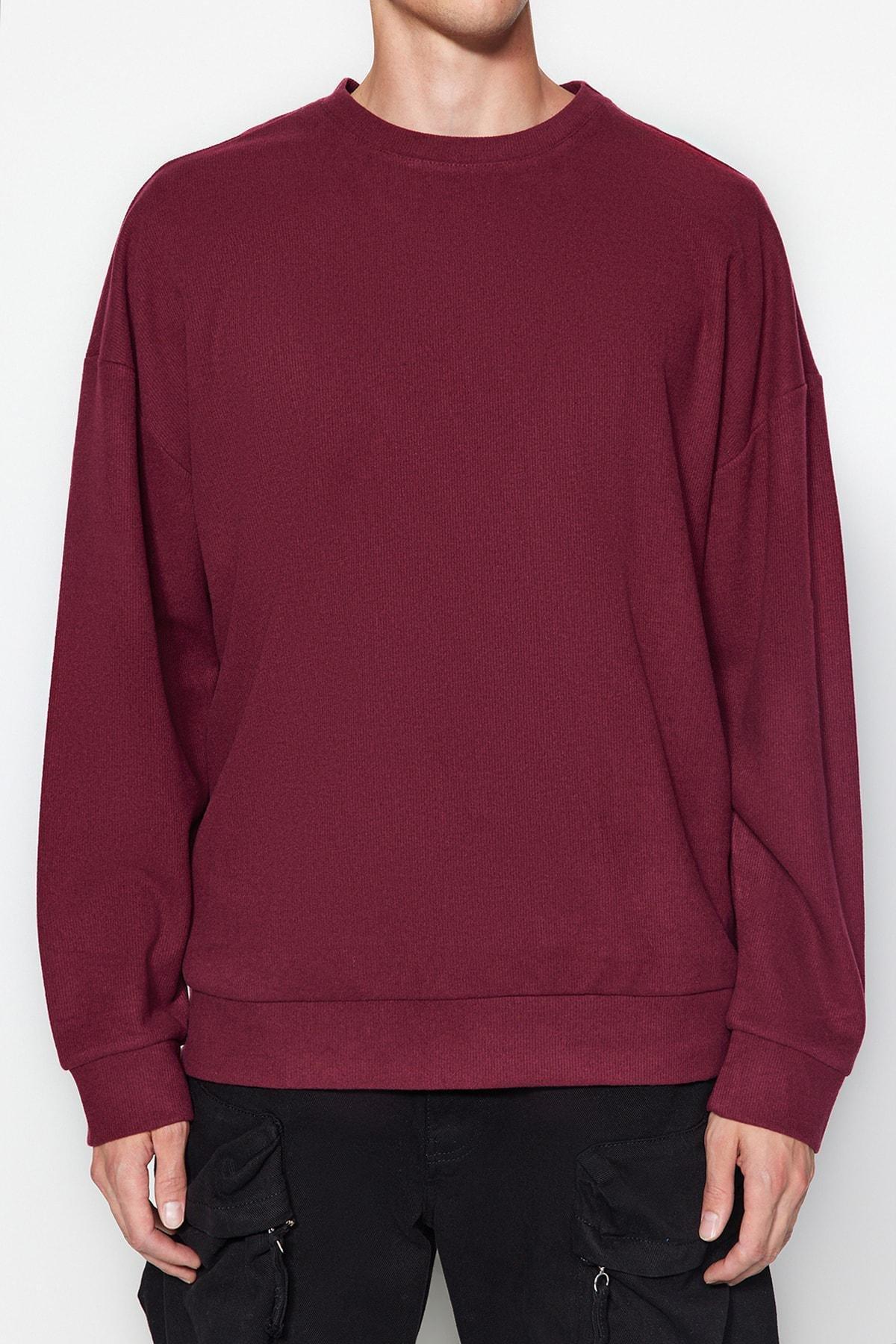 Trendyol - Red Oversized Sweatshirt