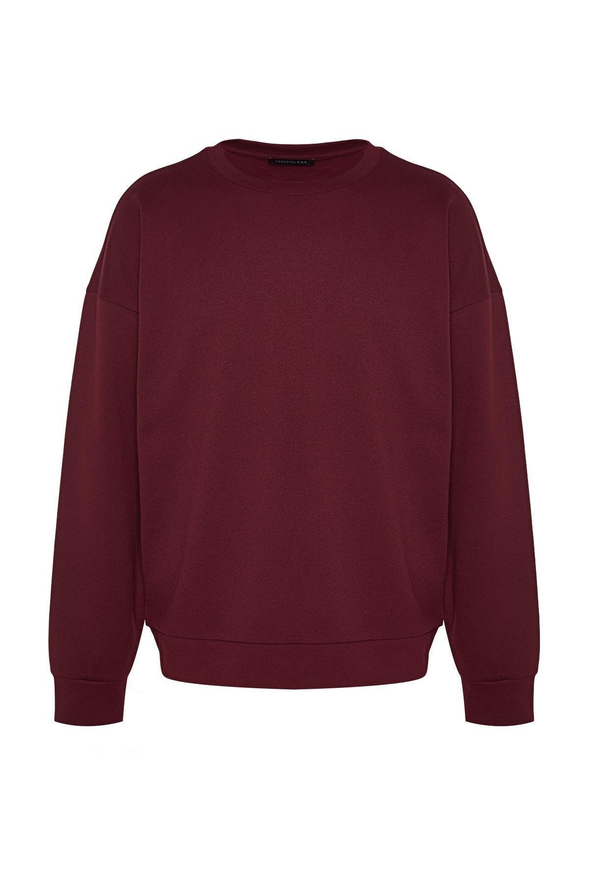 Red Oversized Sweatshirt, , large image number 5