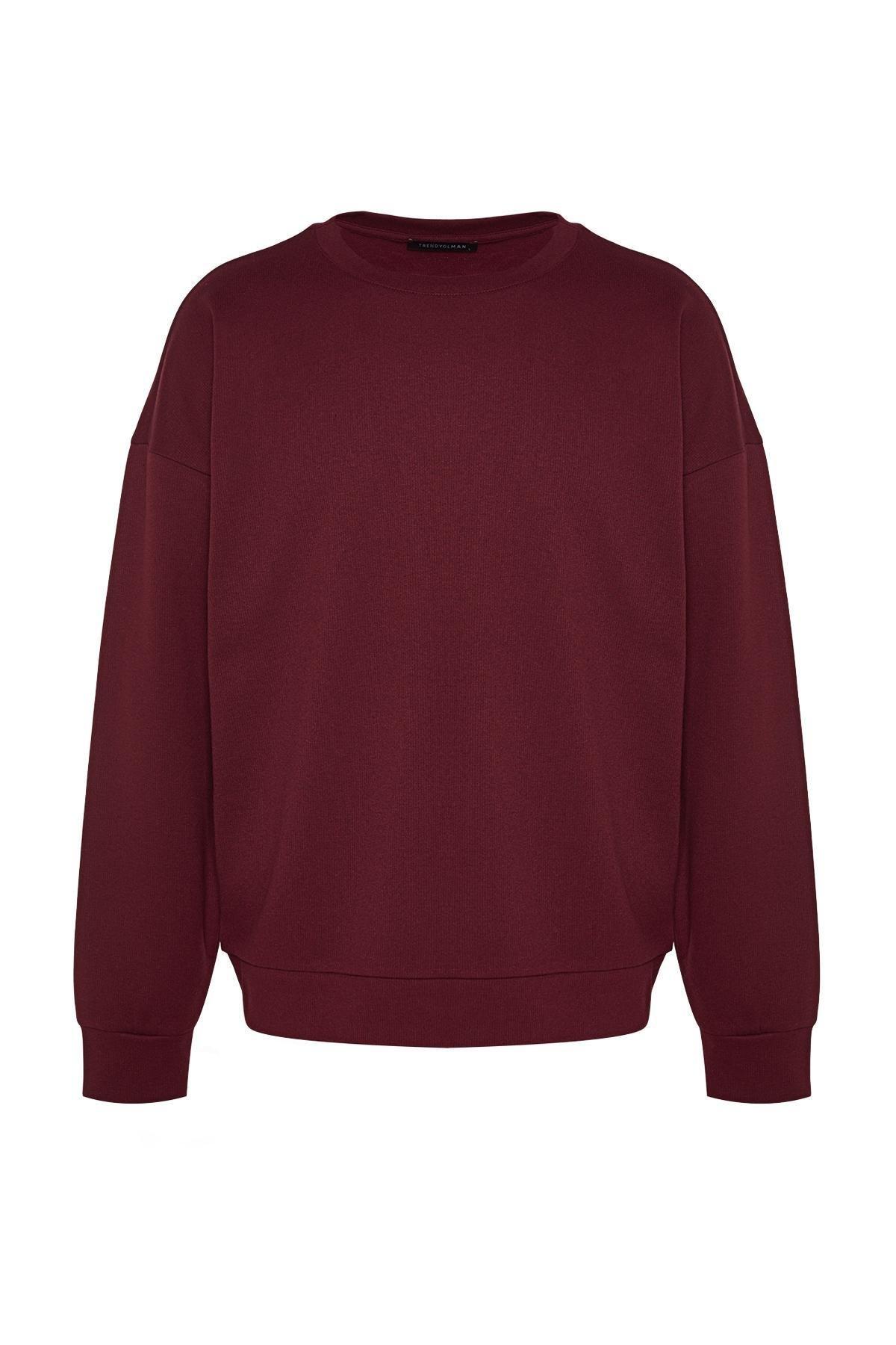 Trendyol - Red Oversized Sweatshirt