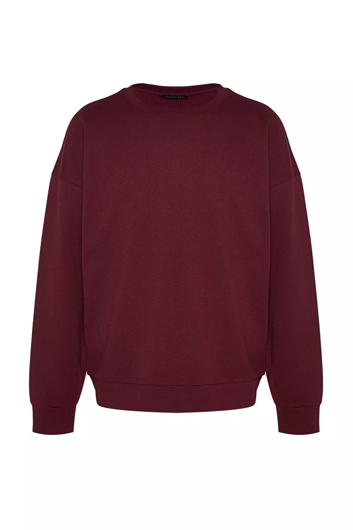 Red Oversized Sweatshirt, , large image number 5