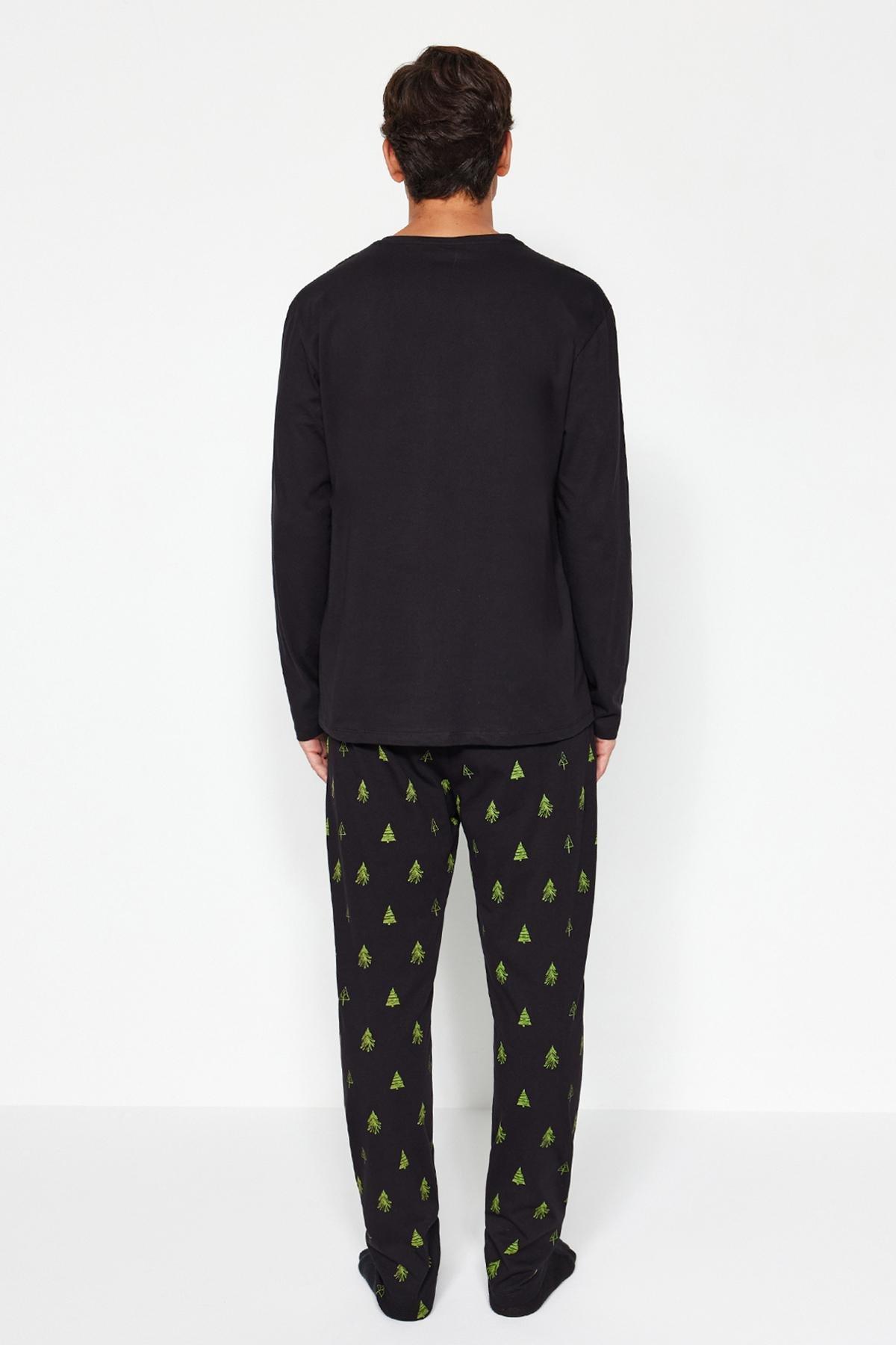 Black Knitted Pyjamas Set, , large image number 5