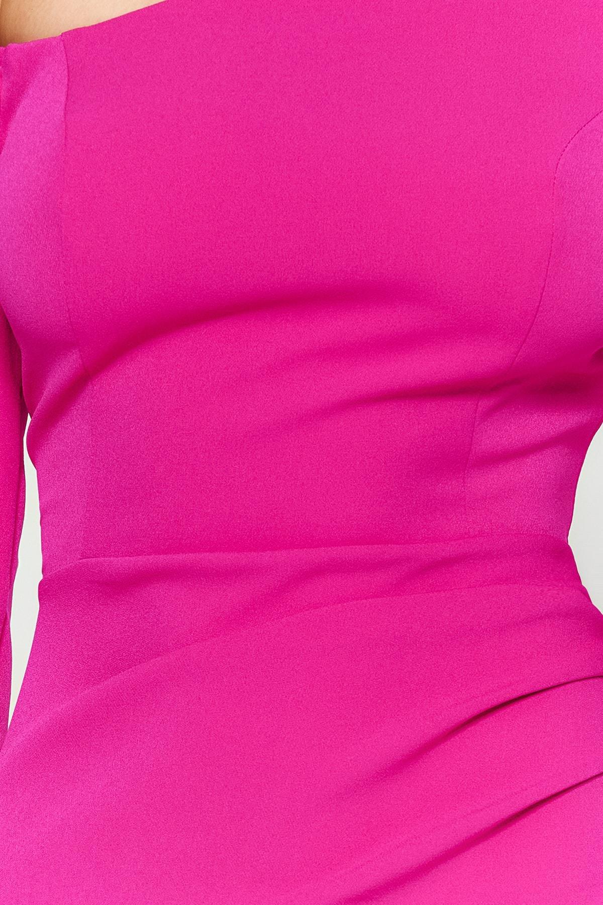 Pink Draping Occasionwear Dress, , large image number 4
