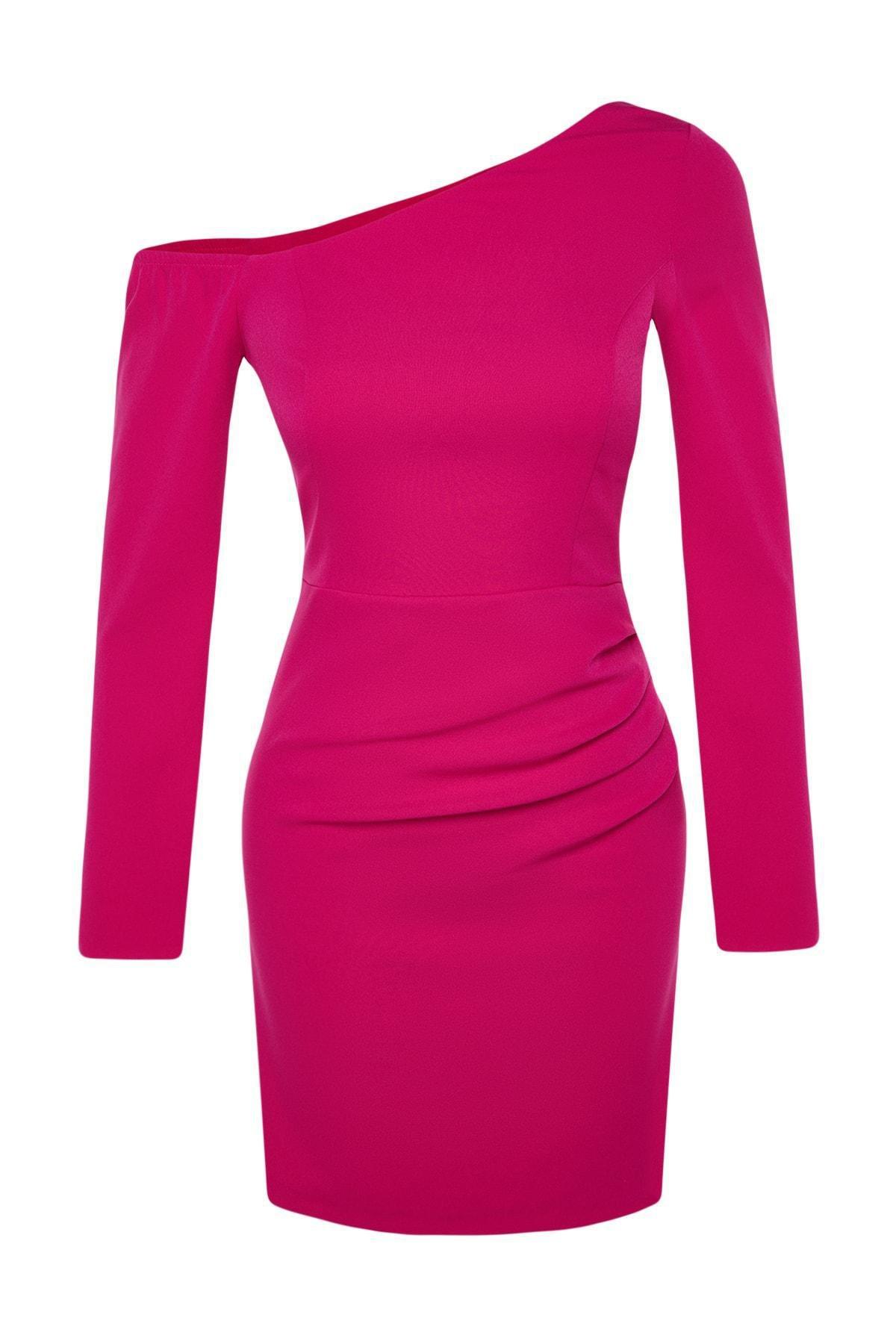 Pink Draping Occasionwear Dress, , large image number 5