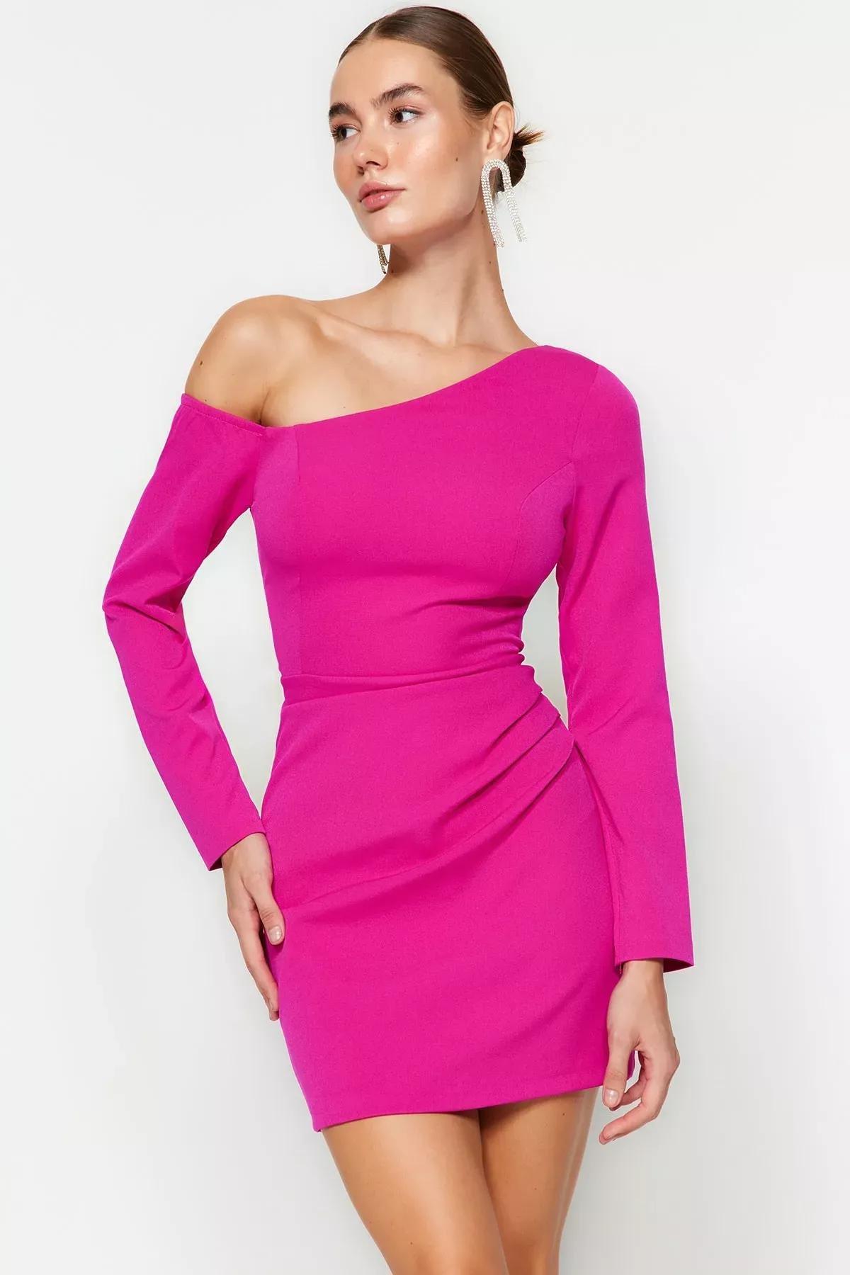 Black Draping Occasionwear Dress, , large image number 0