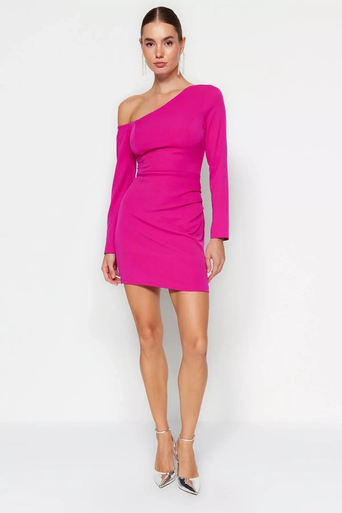 Black Draping Occasionwear Dress, , large image number 3