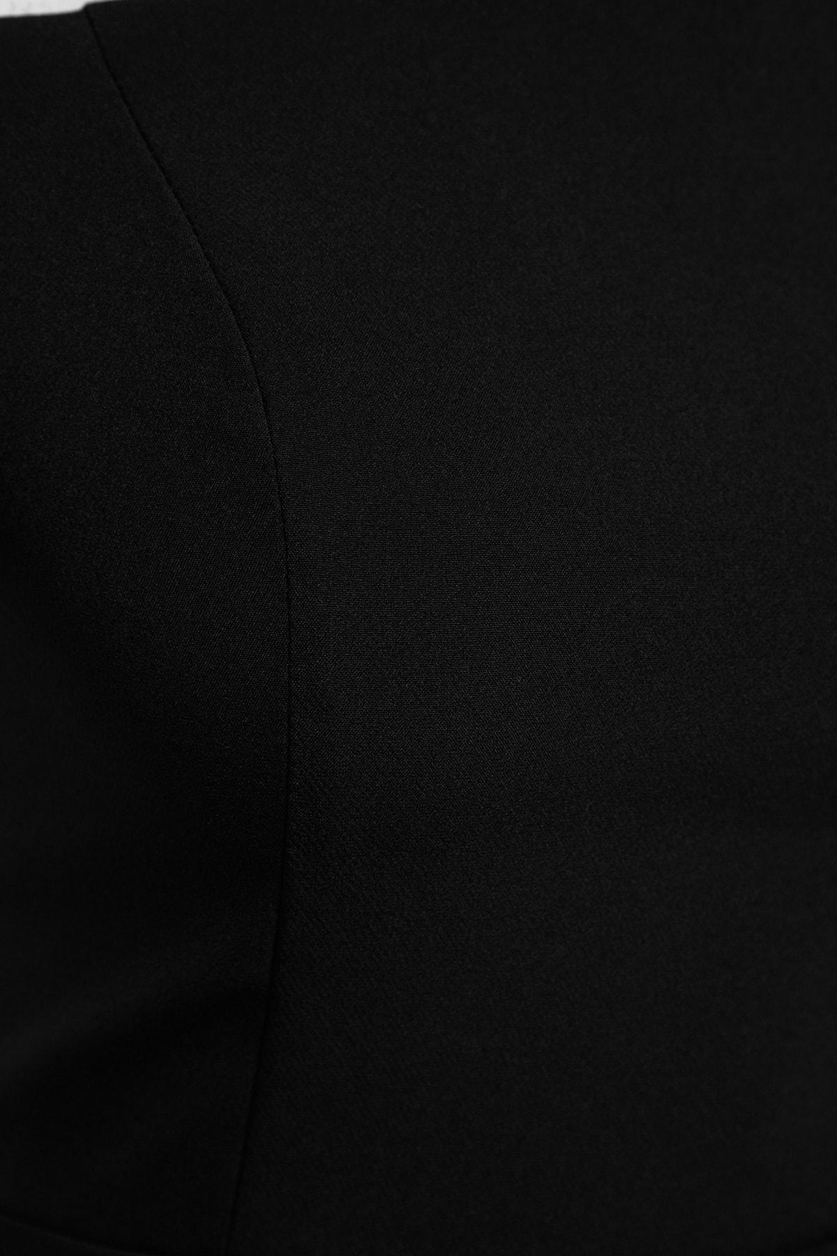 Black Draping Occasionwear Dress, , large image number 6