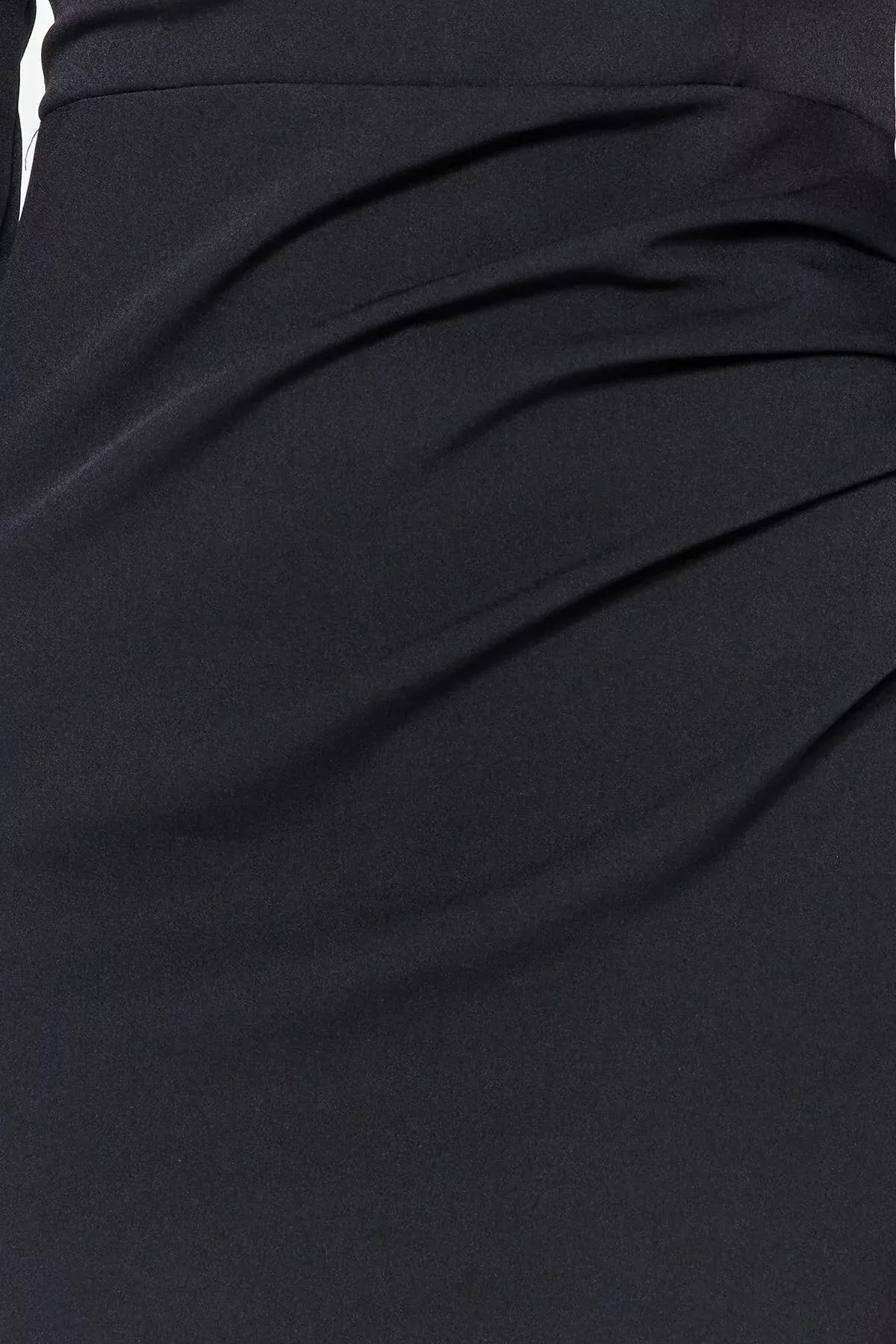 Black Draping Occasionwear Dress, , large image number 9