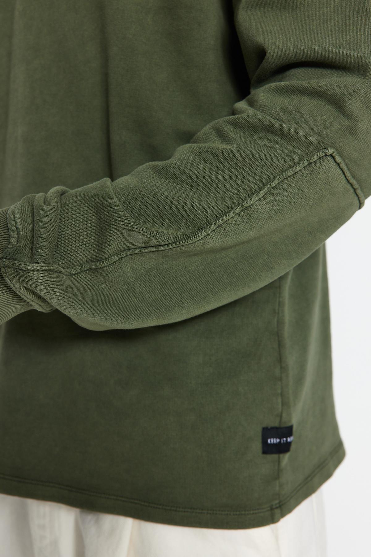 Khaki Limited Edition Labelled Washed Sweatshirt, , large image number 4
