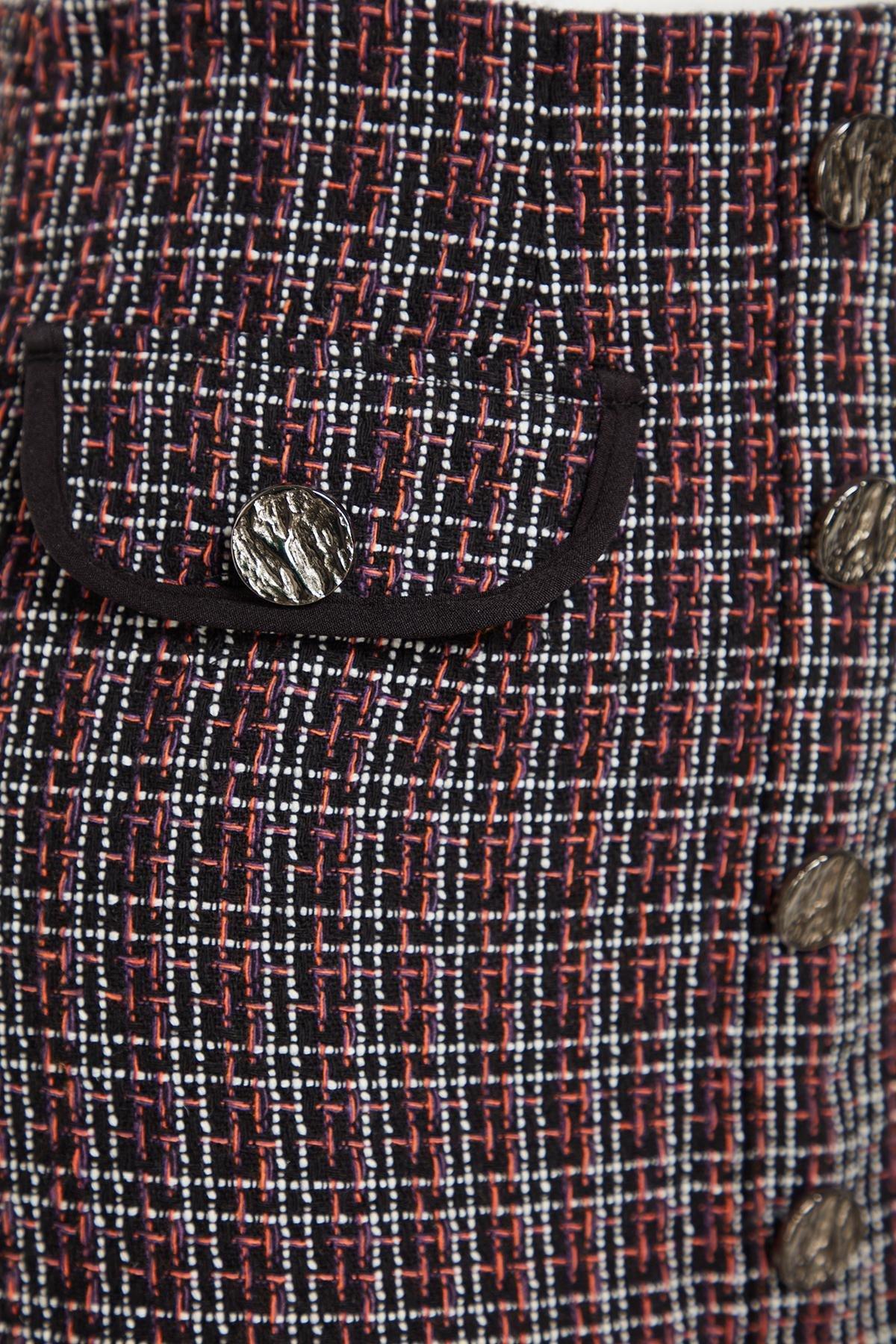 Multicolour Checkered Woven Mini Skirt, , large image number 7