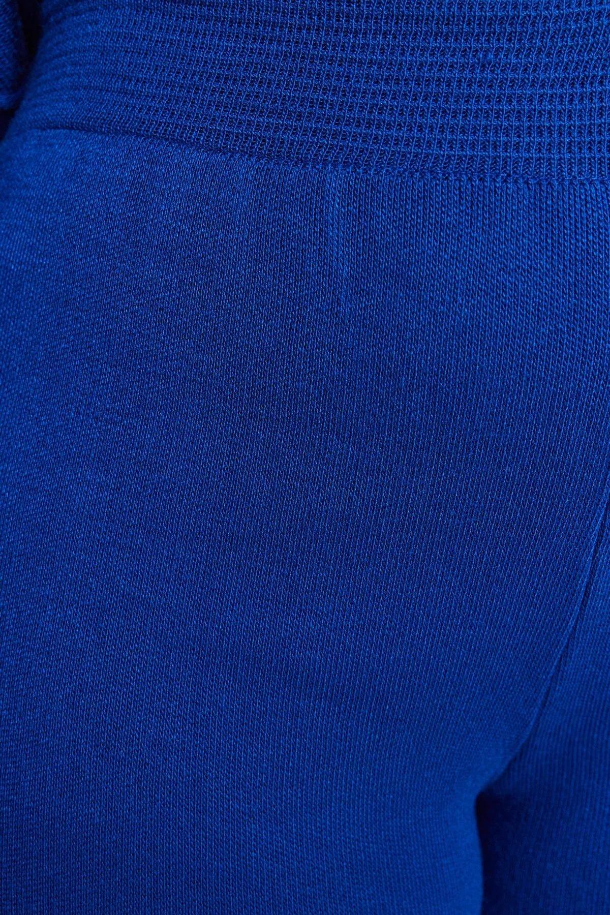 Blue Collared Asymmetrical Knitted Set, Sax, large image number 5