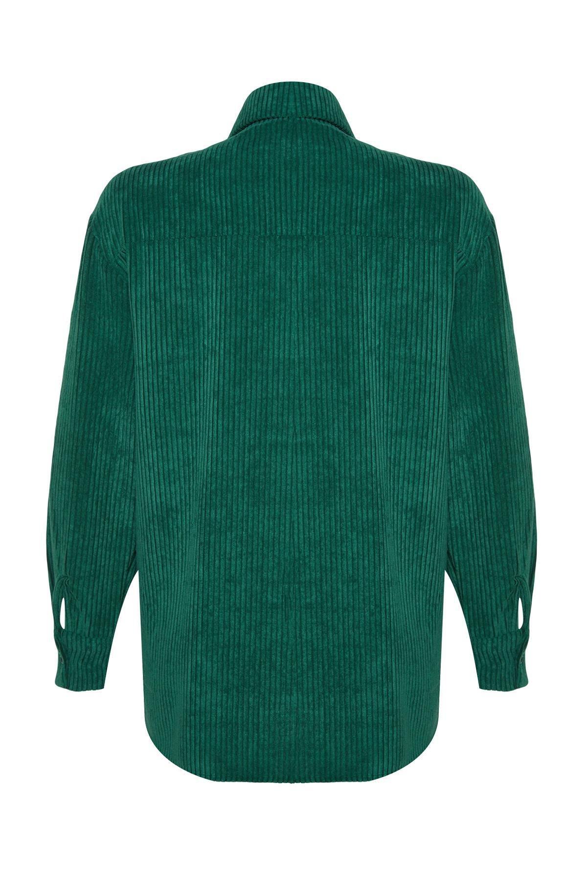 Trendyol - Green Pocket Boyfriend Knitted Shirt