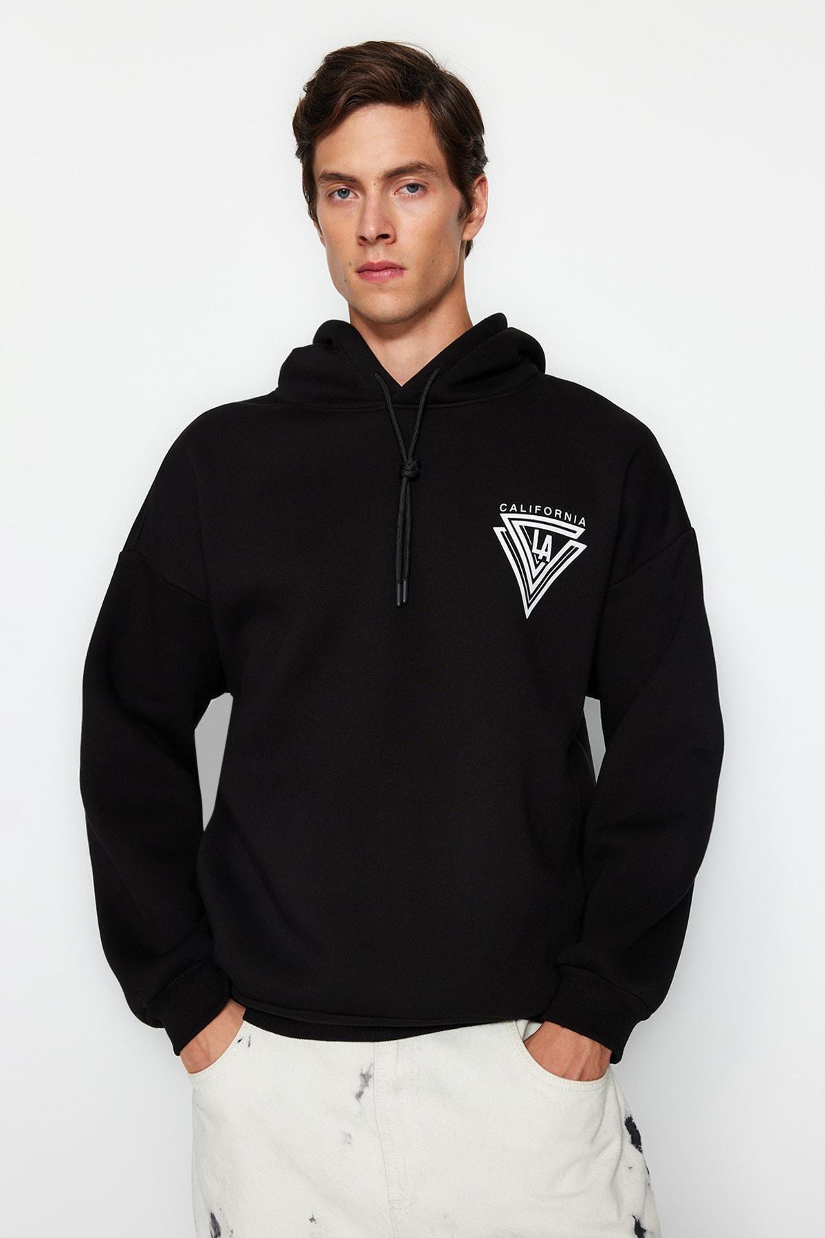 Grey Oversized Fluffy Printed Sweatshirt, , medium