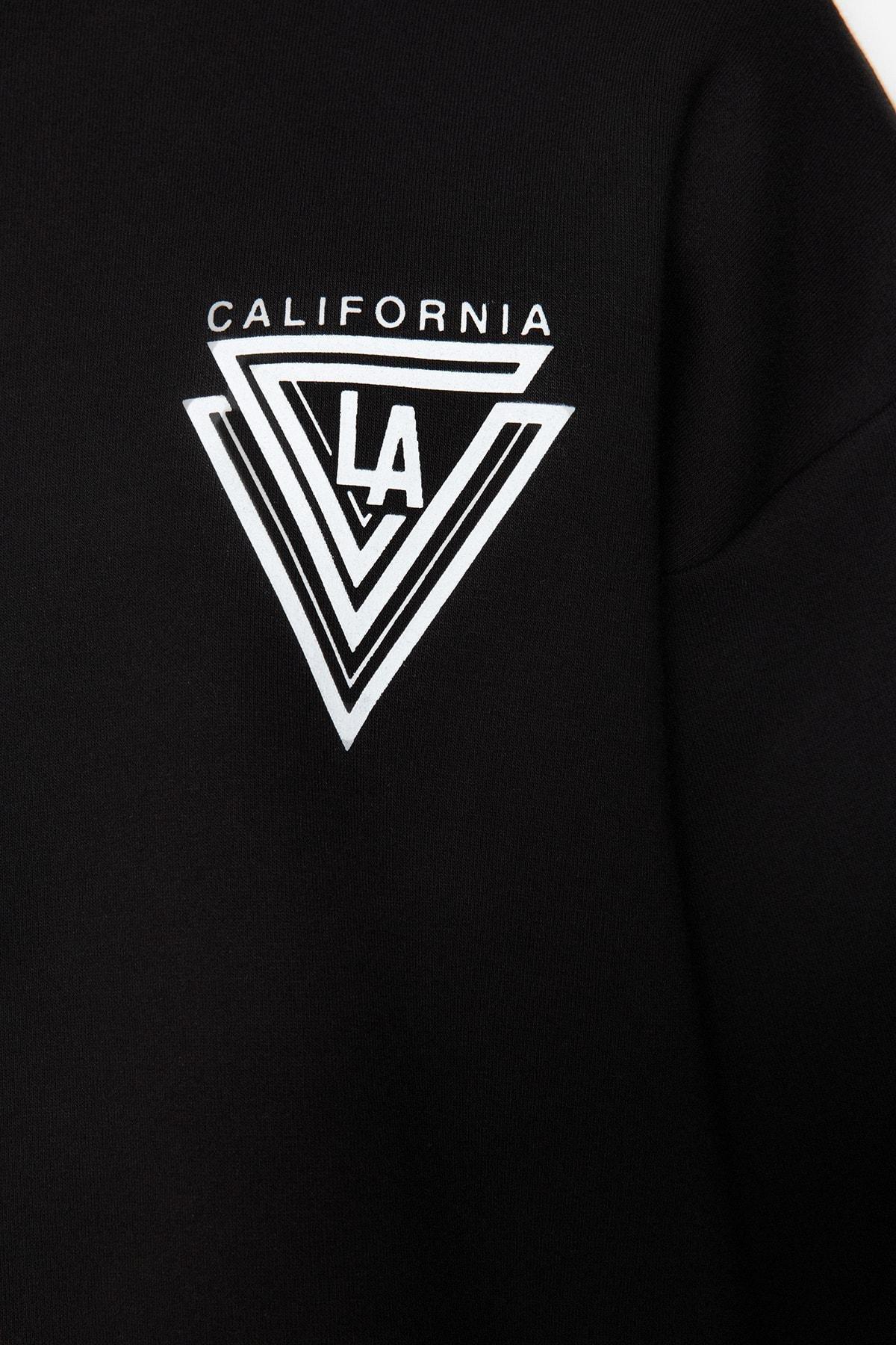 Grey Oversized Fluffy Printed Sweatshirt, , large image number 6