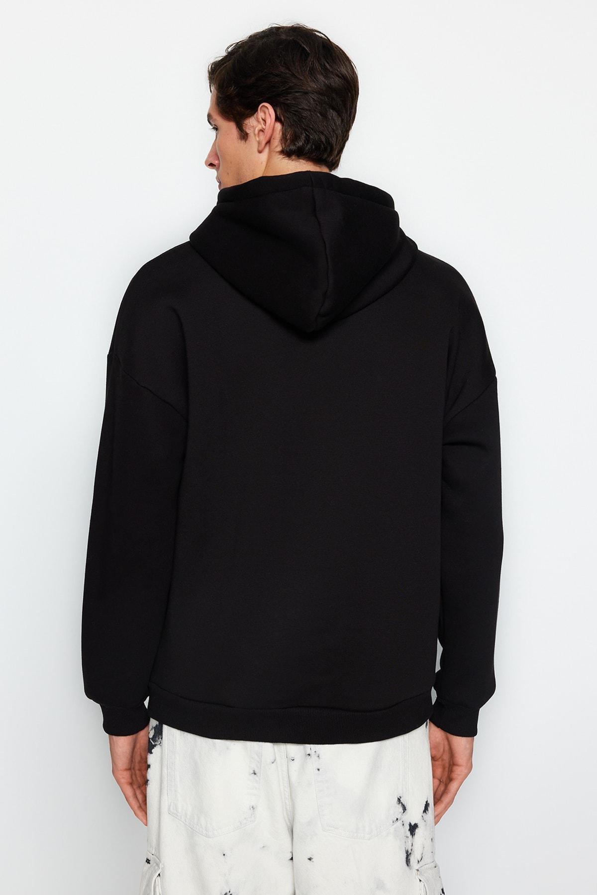 Grey Oversized Fluffy Printed Sweatshirt, , large image number 8