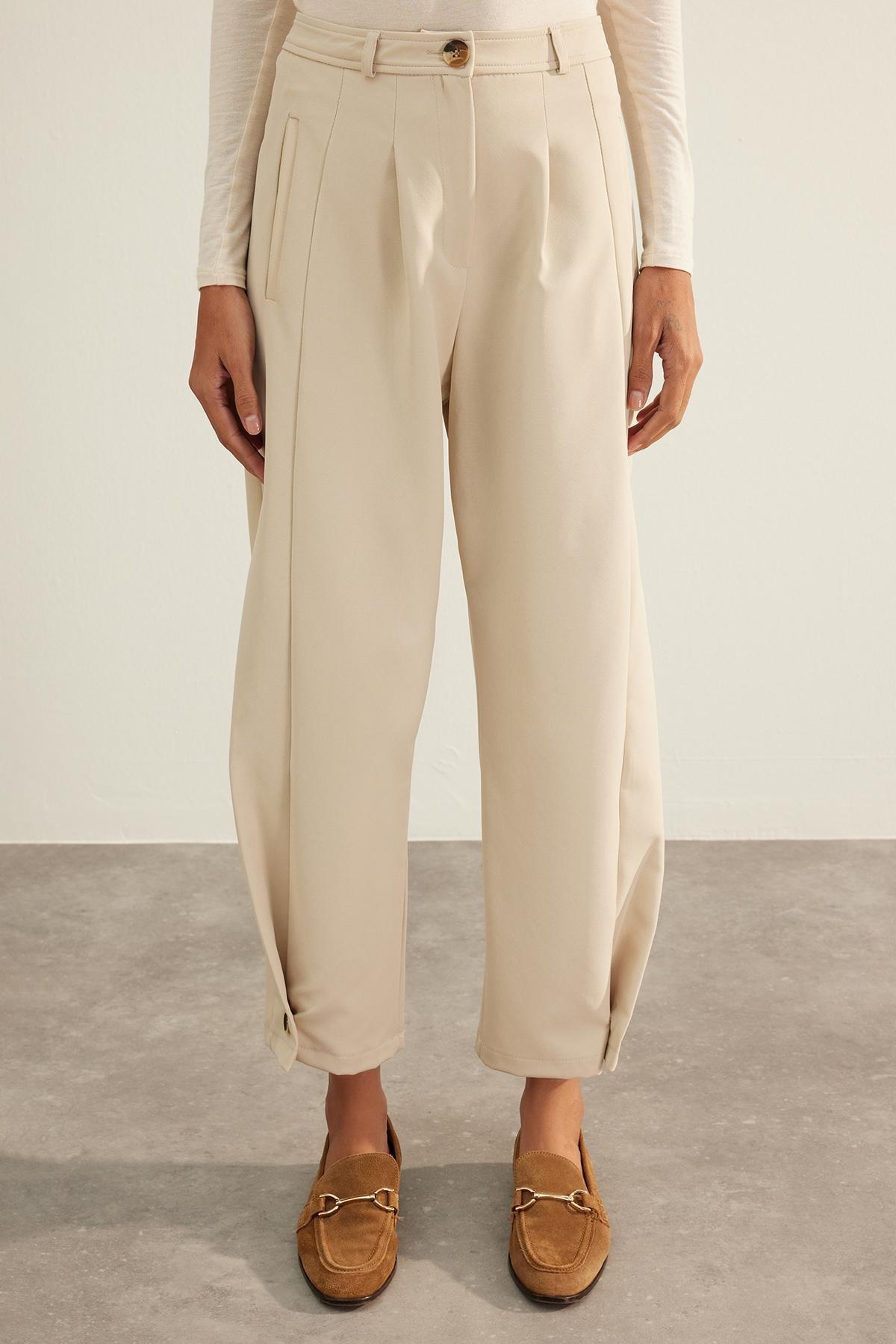 Trendyol - Cream Knitted Trousers