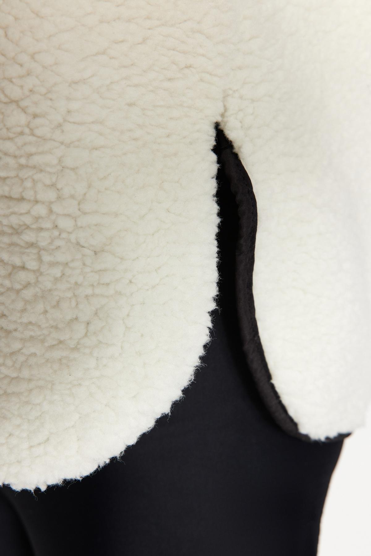 Cream Colour Block Wide Fit Sports Sweatshirt, , large image number 4