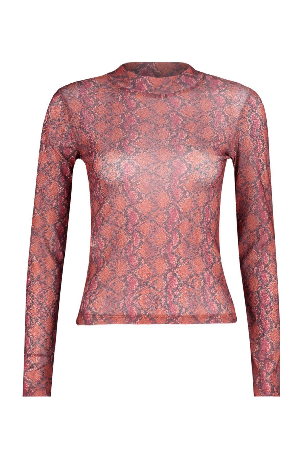 Trendyol - Red Glittery Knitted Blouse