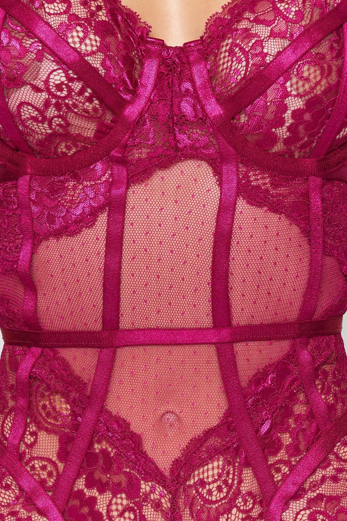 Pink Lace Snap Body, , large image number 2