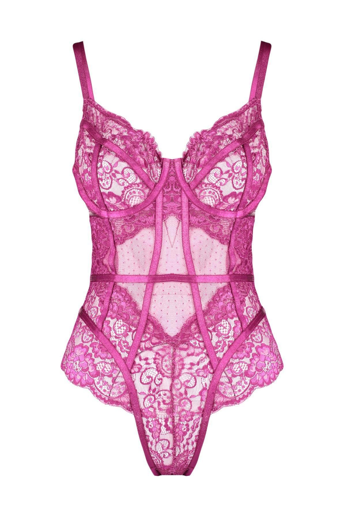 Pink Lace Snap Body, , large image number 5