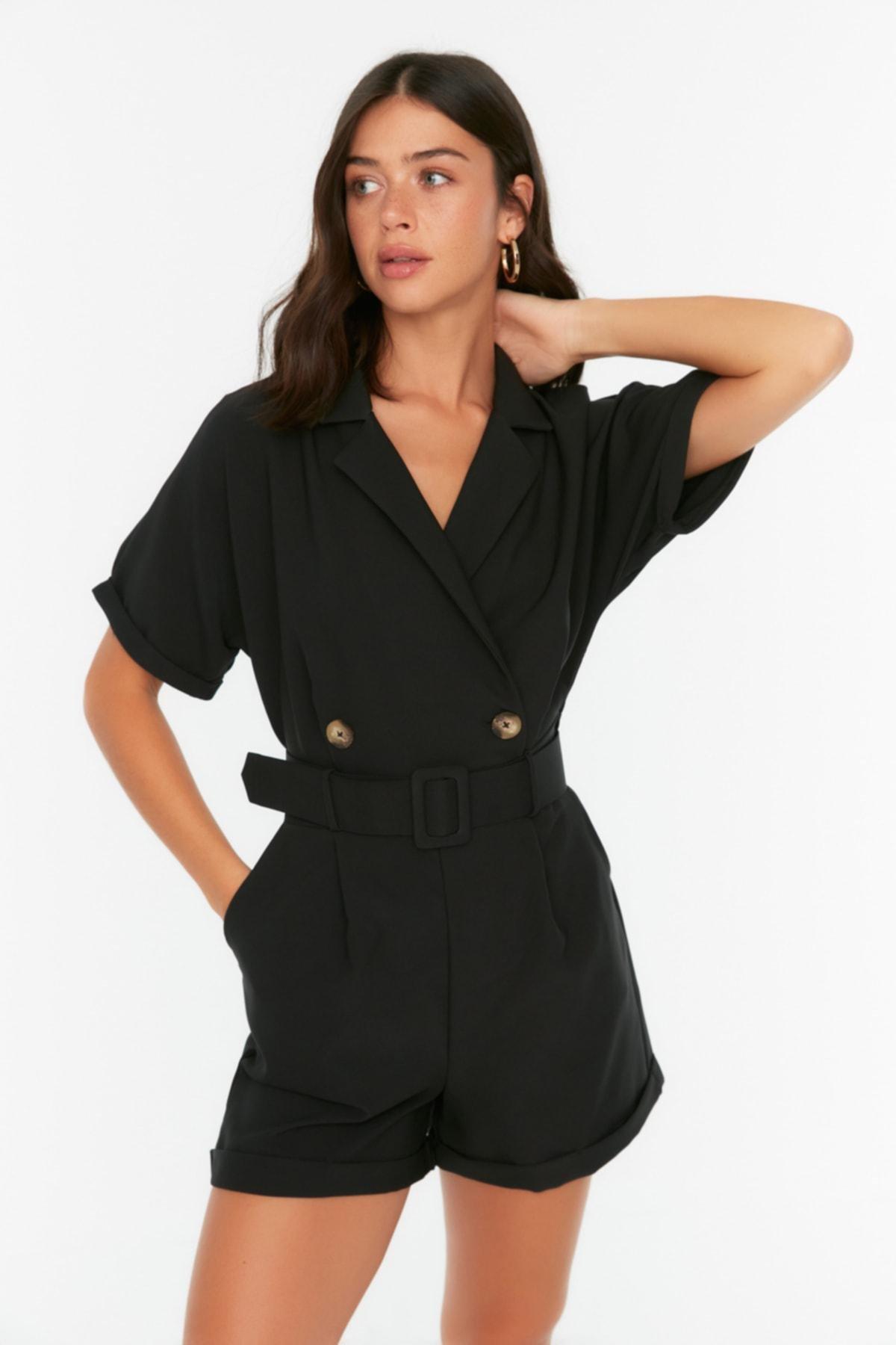 Black Double-Breasted Jumpsuit, , large image number 1