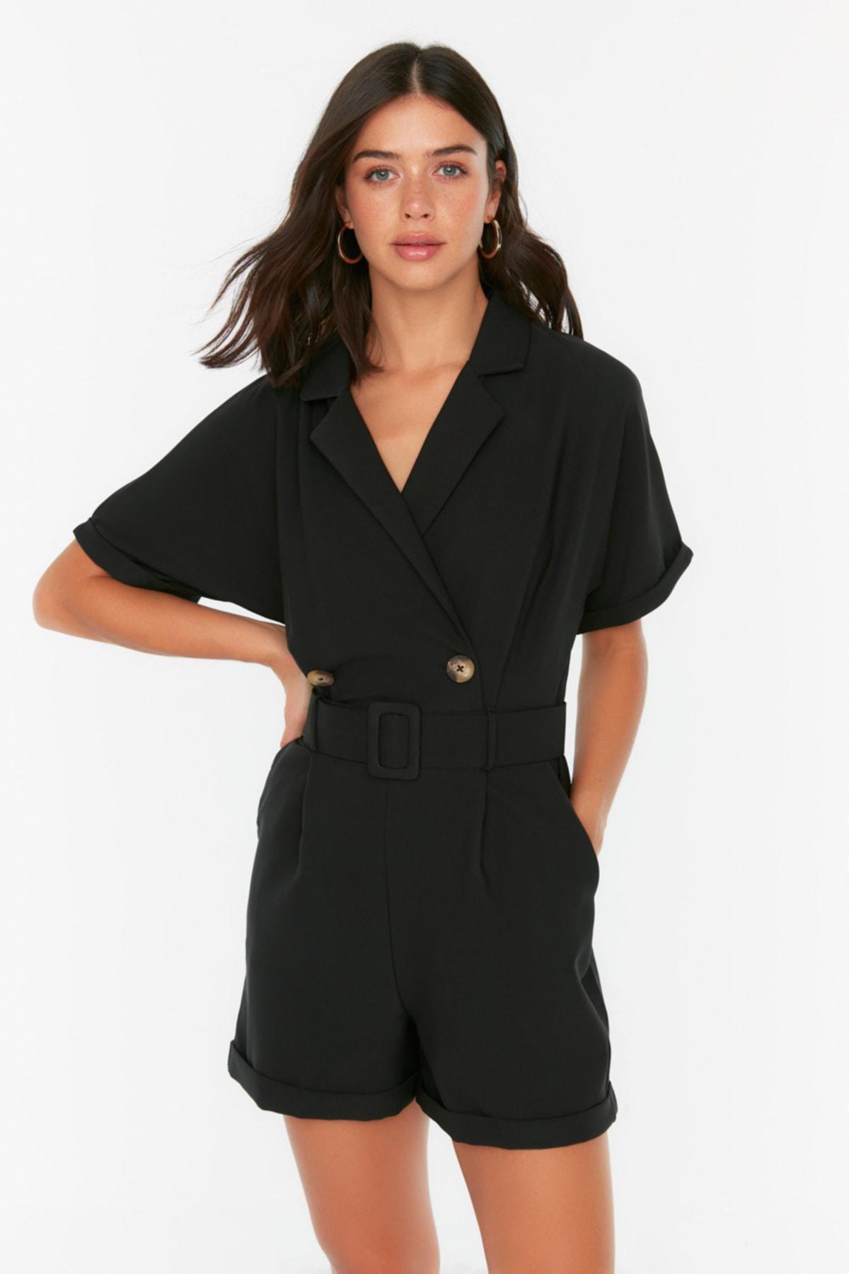 Black Double-Breasted Jumpsuit, , large image number 3