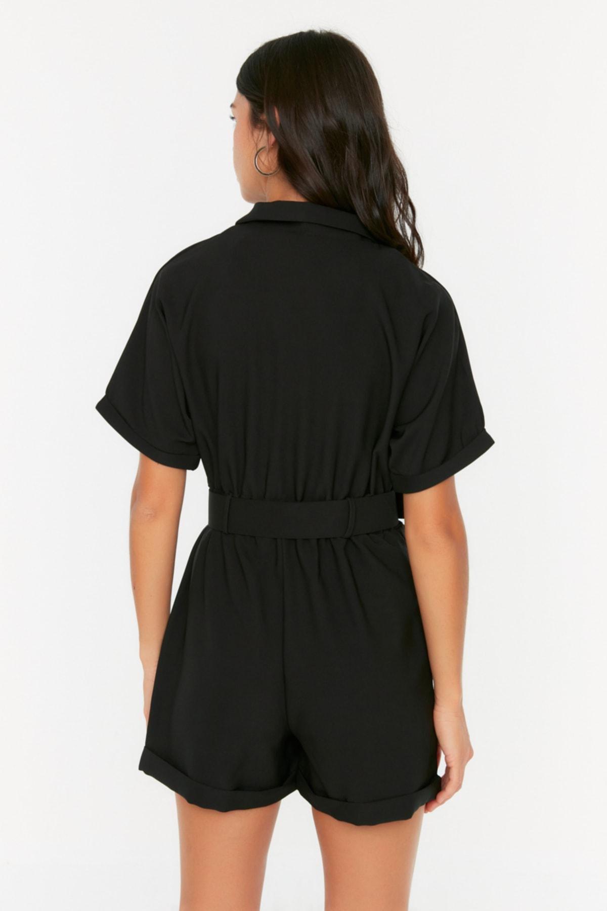 Black Double-Breasted Jumpsuit, , large image number 4