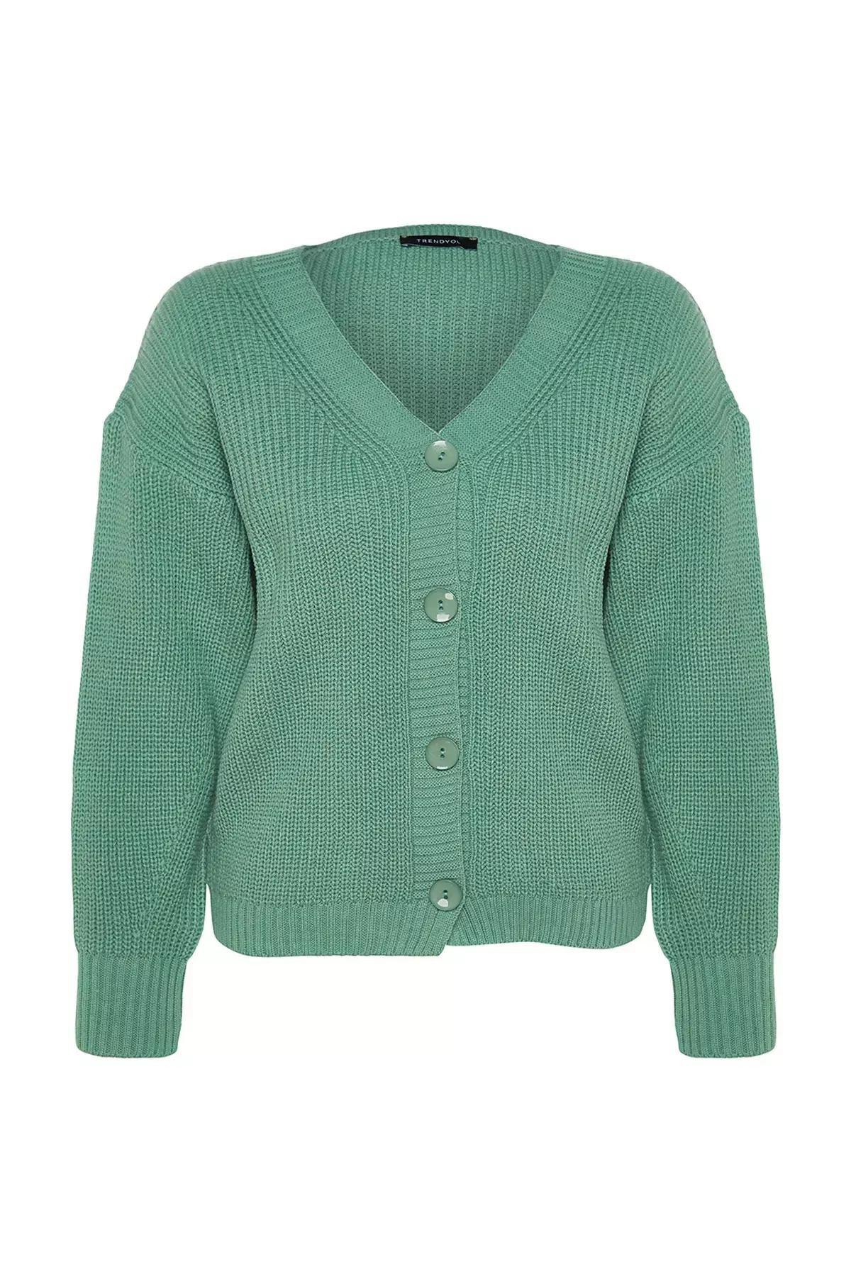 Beige Knitted Cardigan, Mint, large image number 5