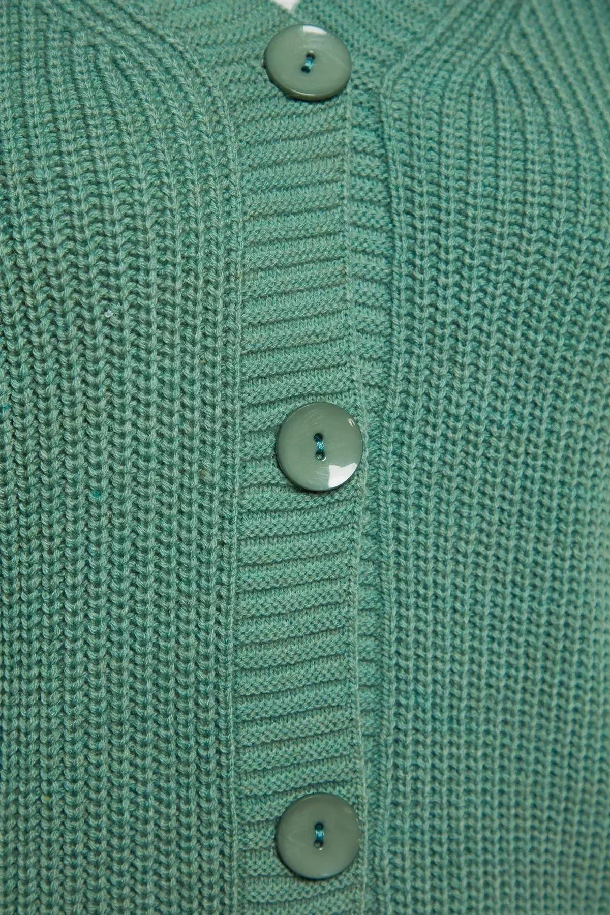 Beige Knitted Cardigan, Mint, large image number 6