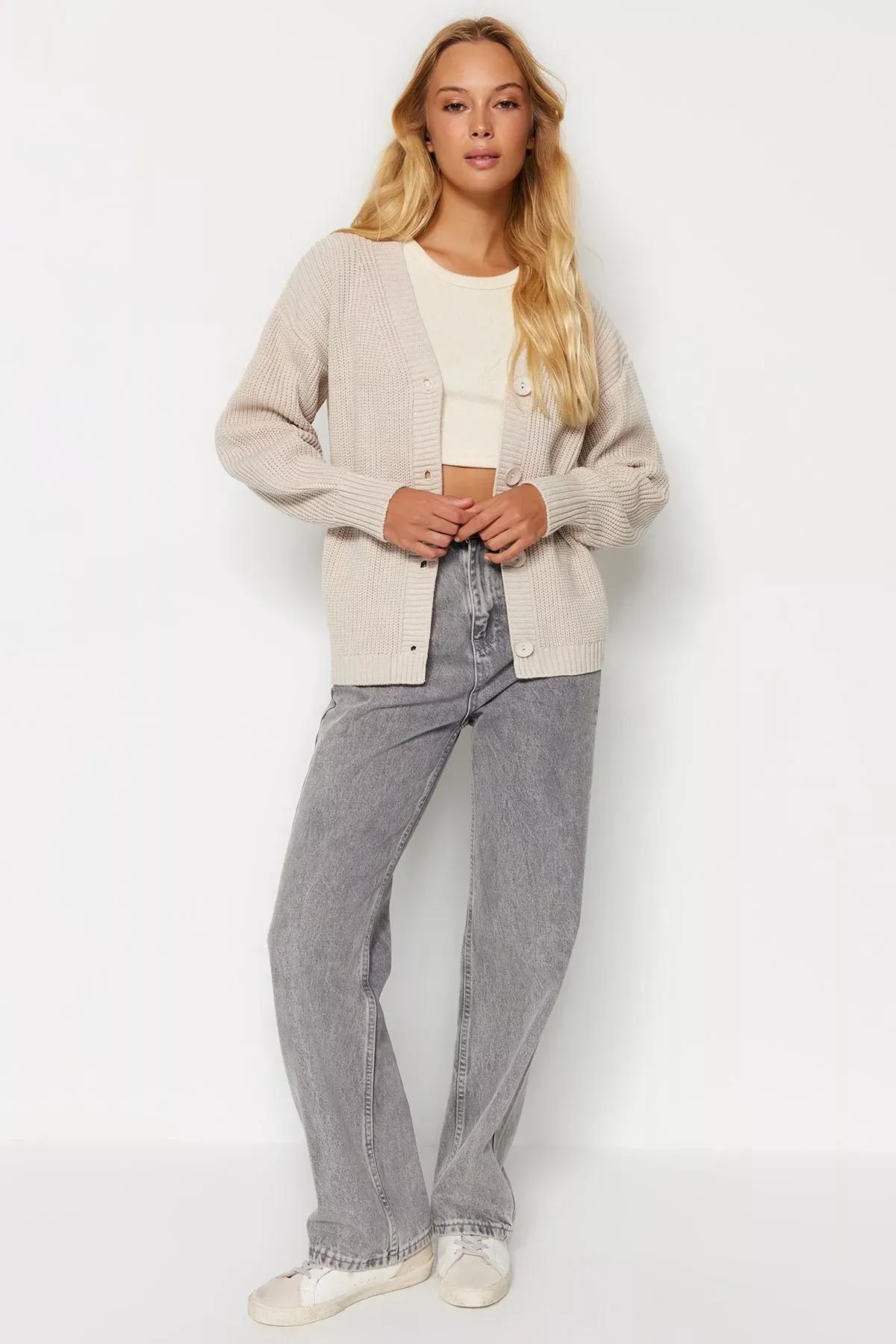 كارديغان مُحاك، كريمي, STONE, large image number 1