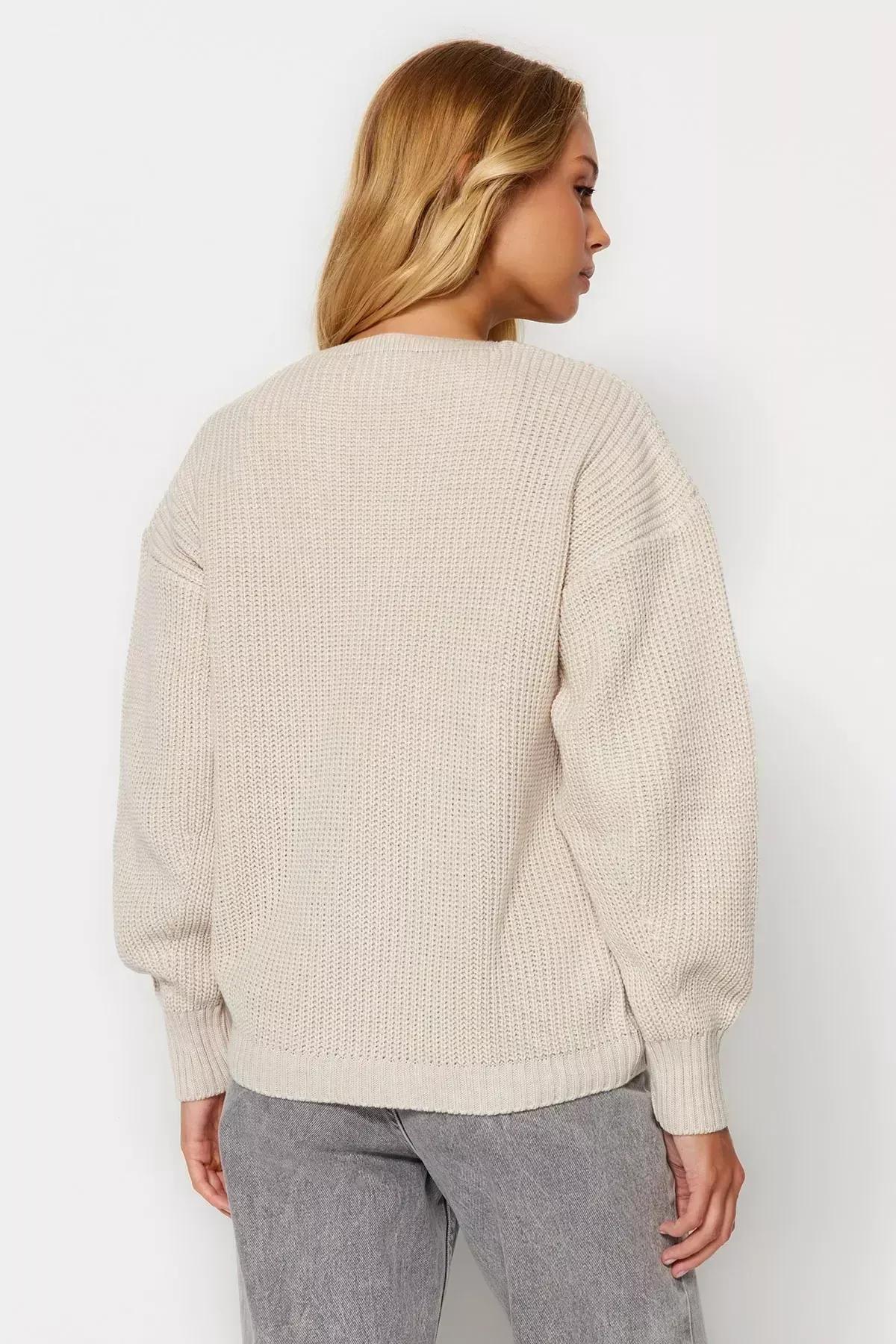 كارديغان مُحاك، كريمي, STONE, large image number 5