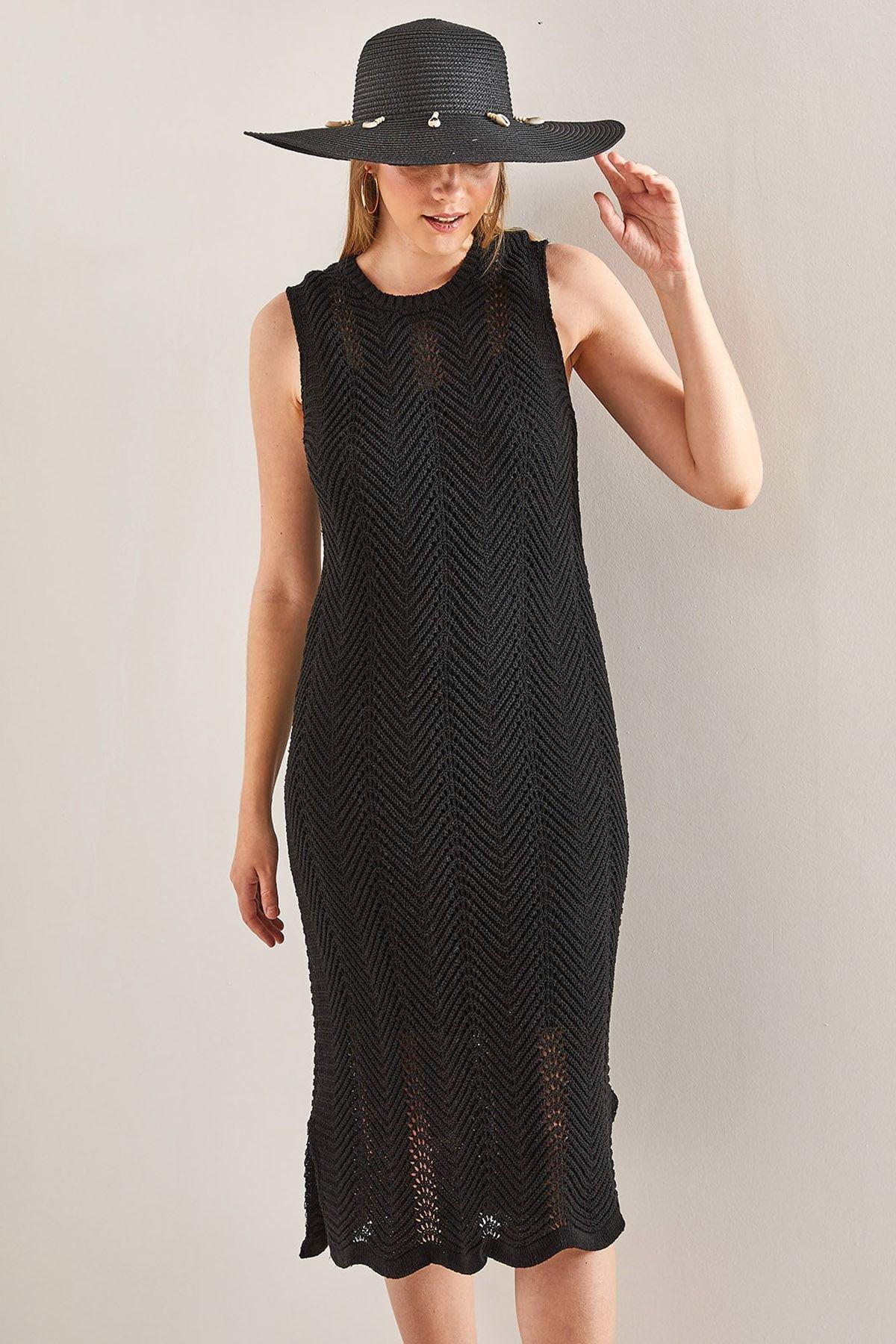 Chevron Sweater Vacation Midi Dress, C101_5720, large image number 3