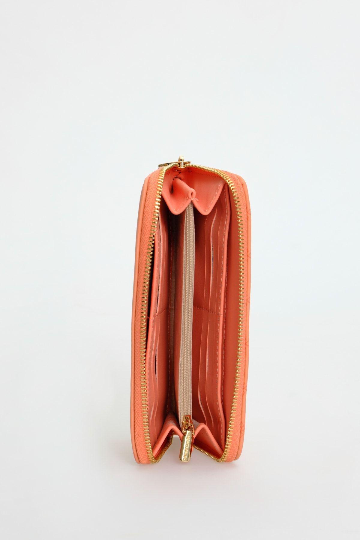 Coral Satin Portfolio Wallet, C101_6717, large image number 1