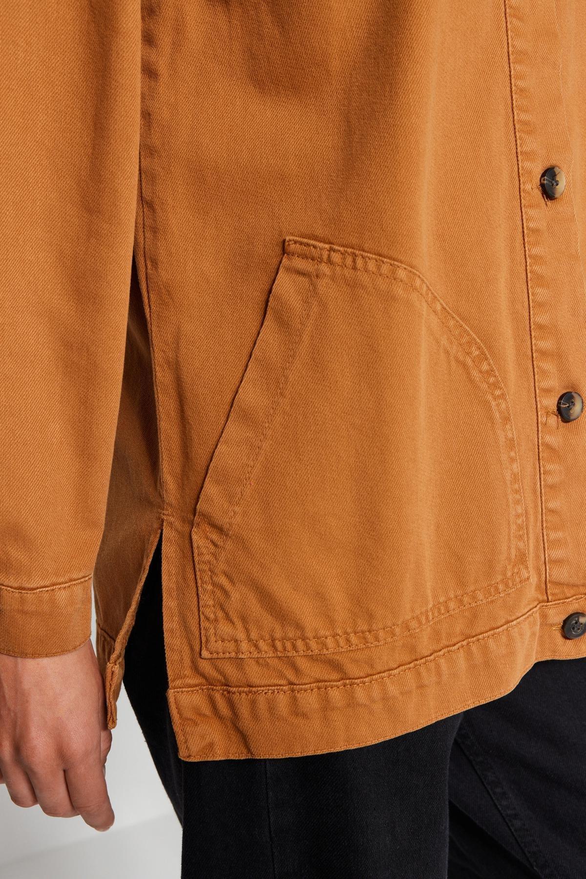 Trendyol - Brown Buttoned Denim Jacket