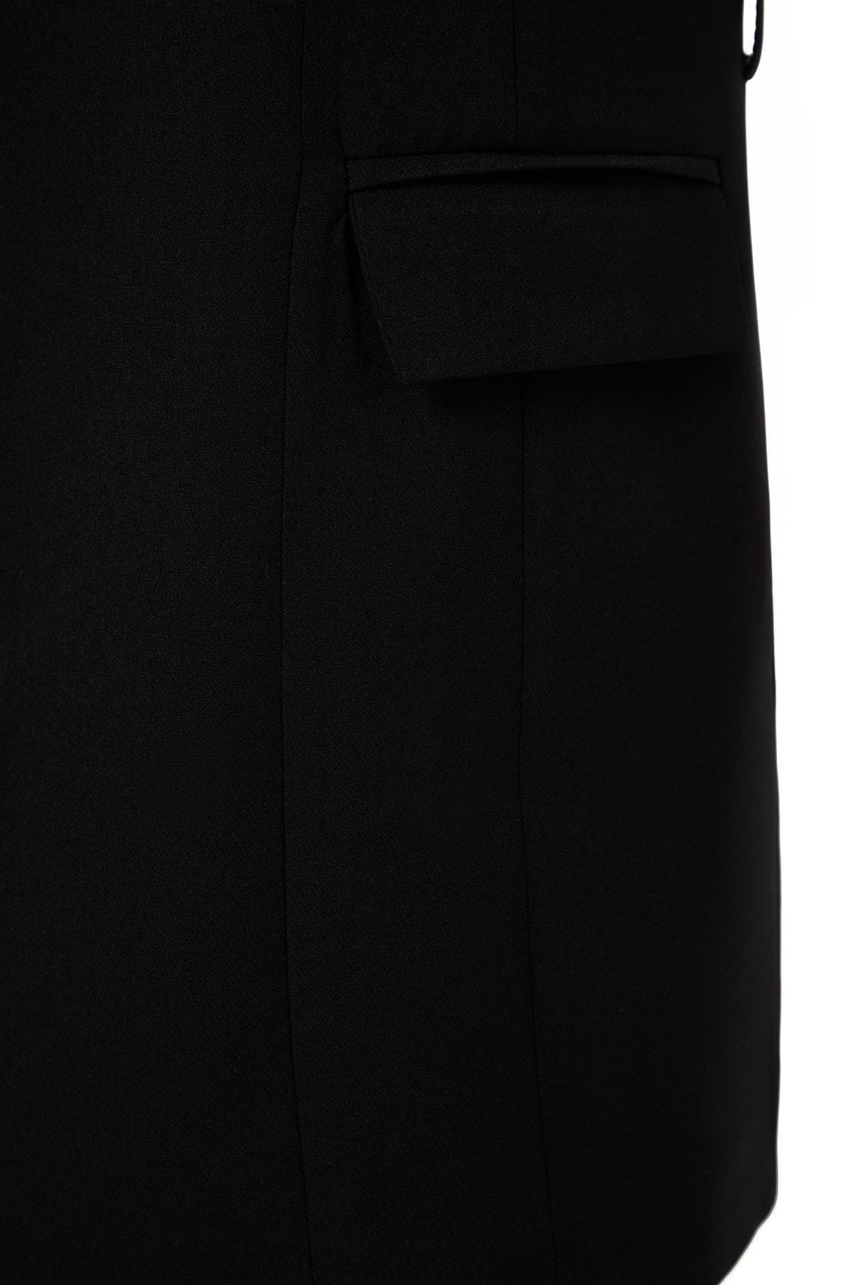 Black Tied Woven Vest, , large image number 6