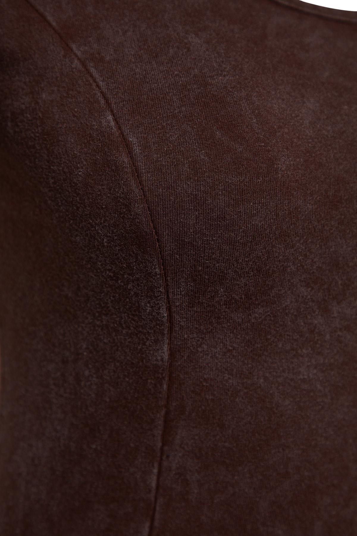Brown Long Sleeves Bodysuit, , large image number 6
