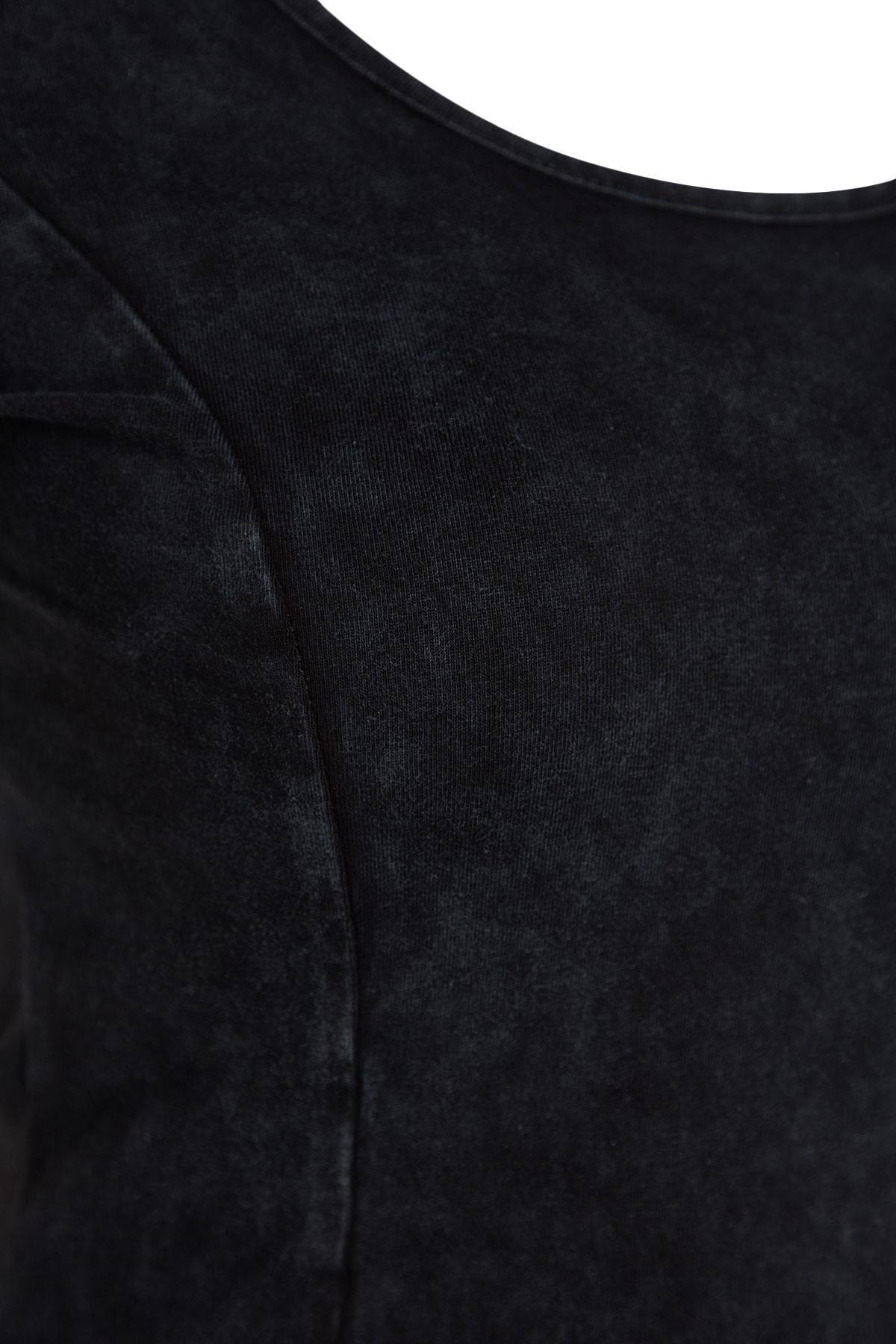Grey Washed Collar Knitted Body, , large image number 6
