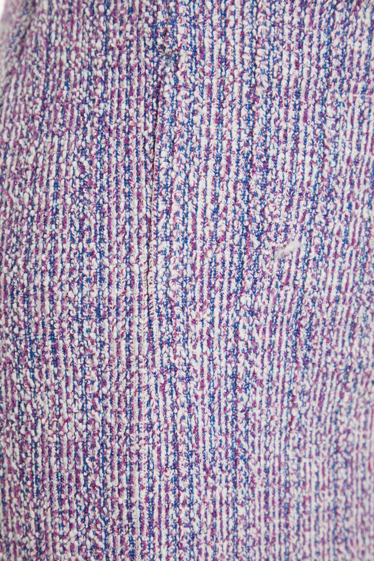 تنورة قصيرة تويد، بنفسجي, , large image number 6
