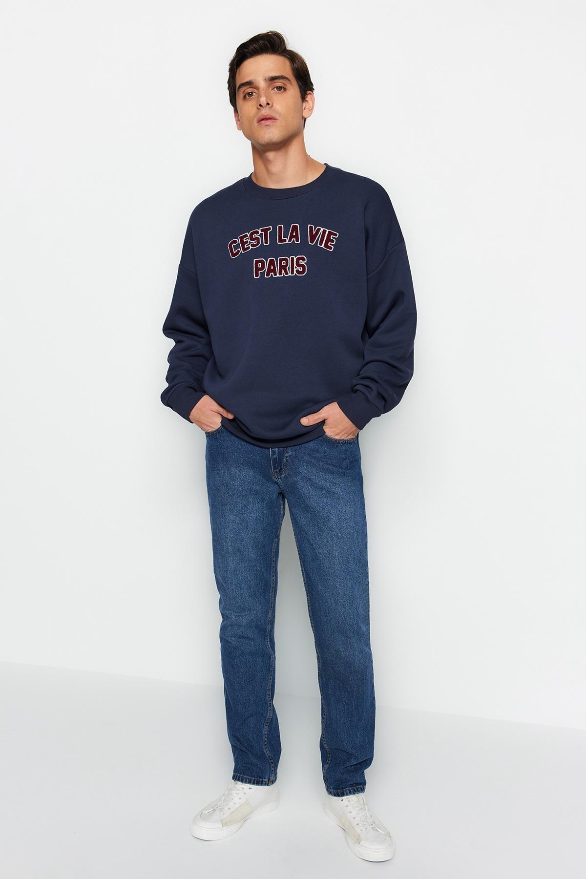 Blue Straight Fit Jeans <br>, , large image number 1