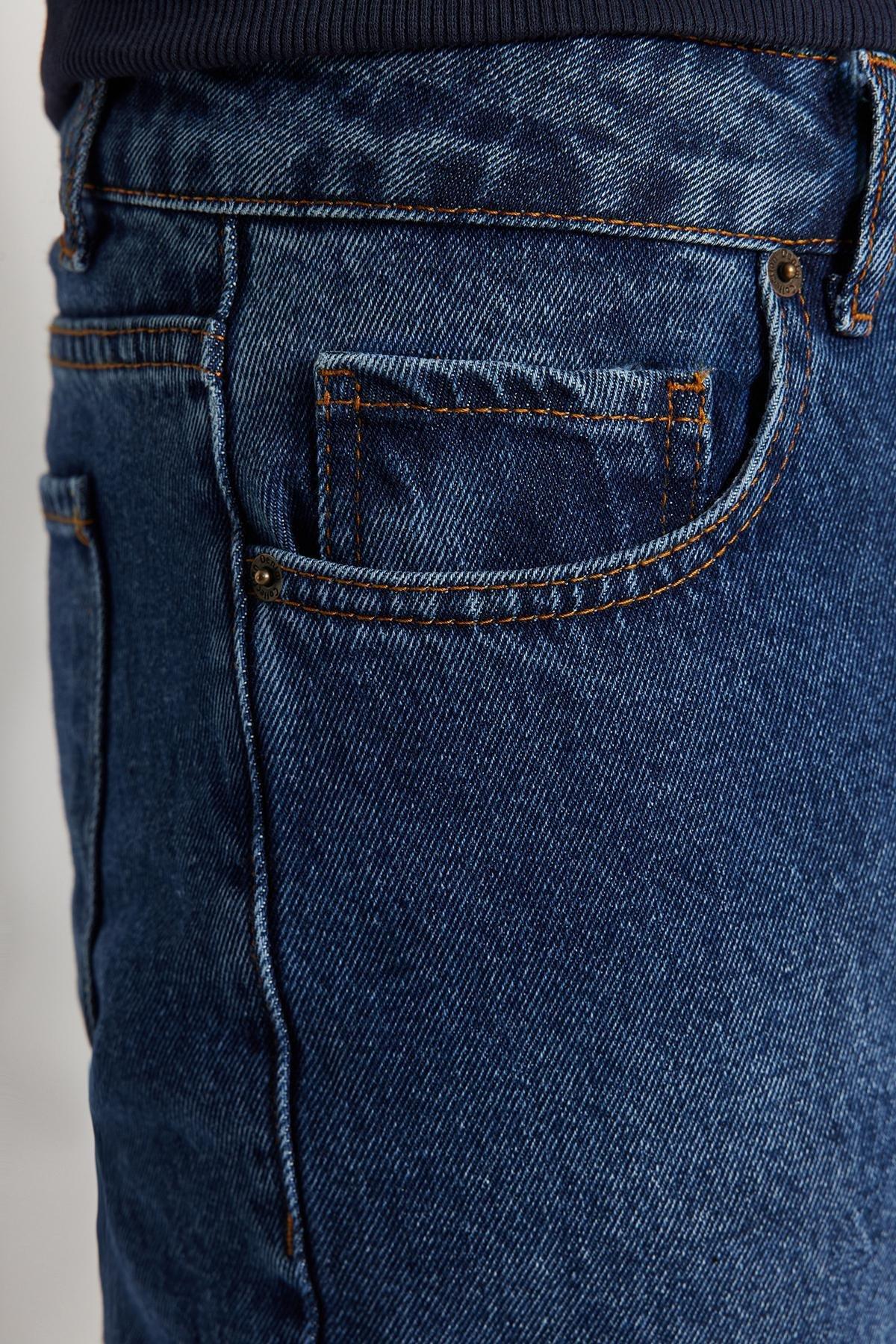 Blue Straight Fit Jeans <br>, , large image number 4