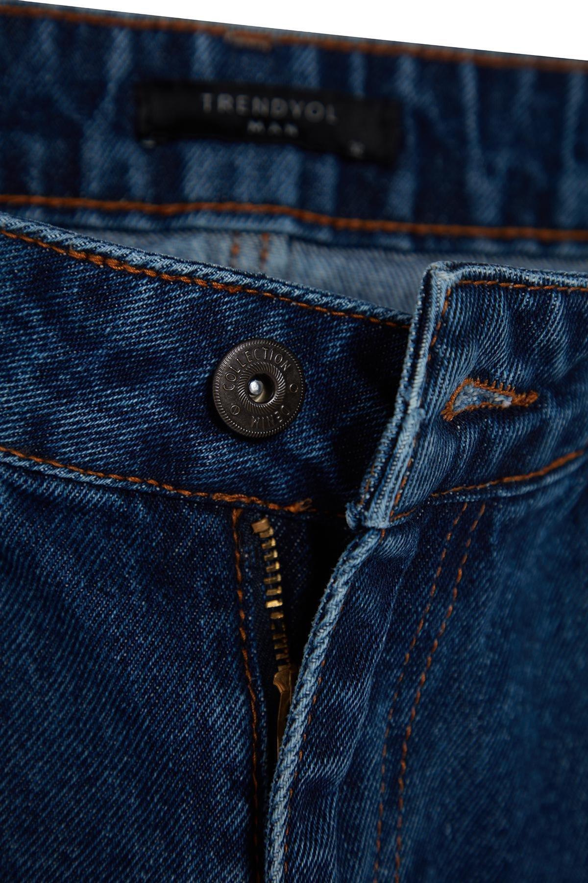 Blue Straight Fit Jeans <br>, , large image number 6