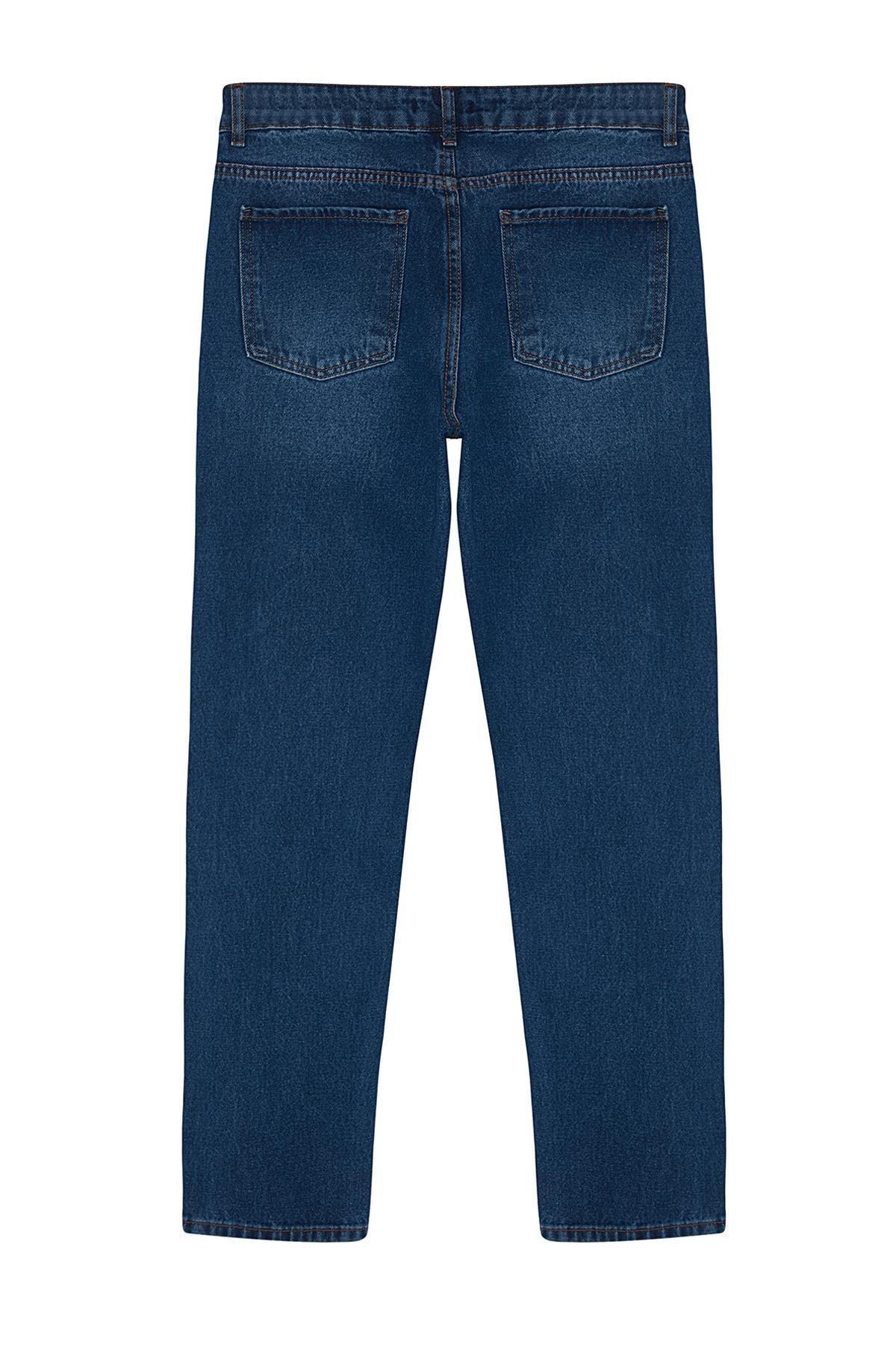 Blue Straight Fit Jeans <br>, , large image number 7