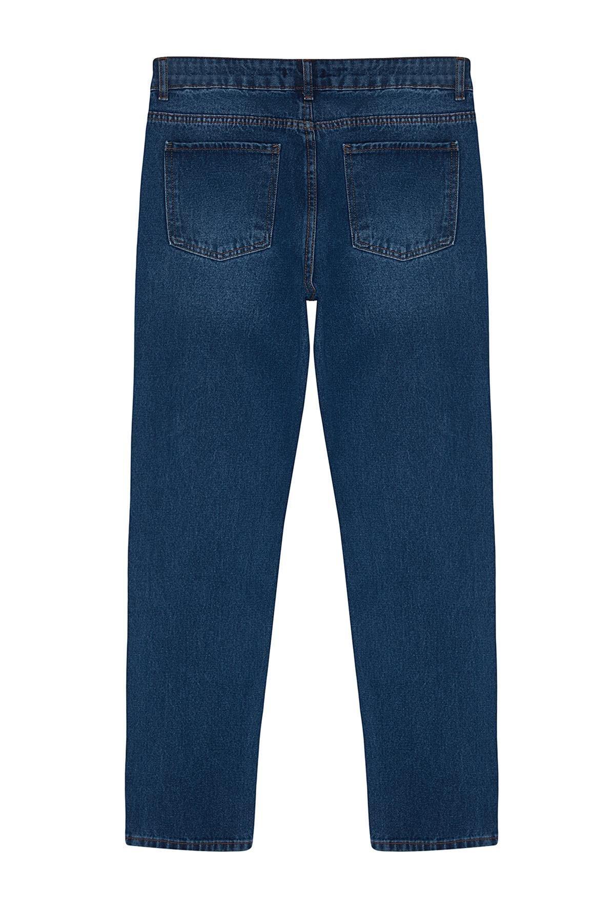 Trendyol - Blue Straight Fit Jeans <br>