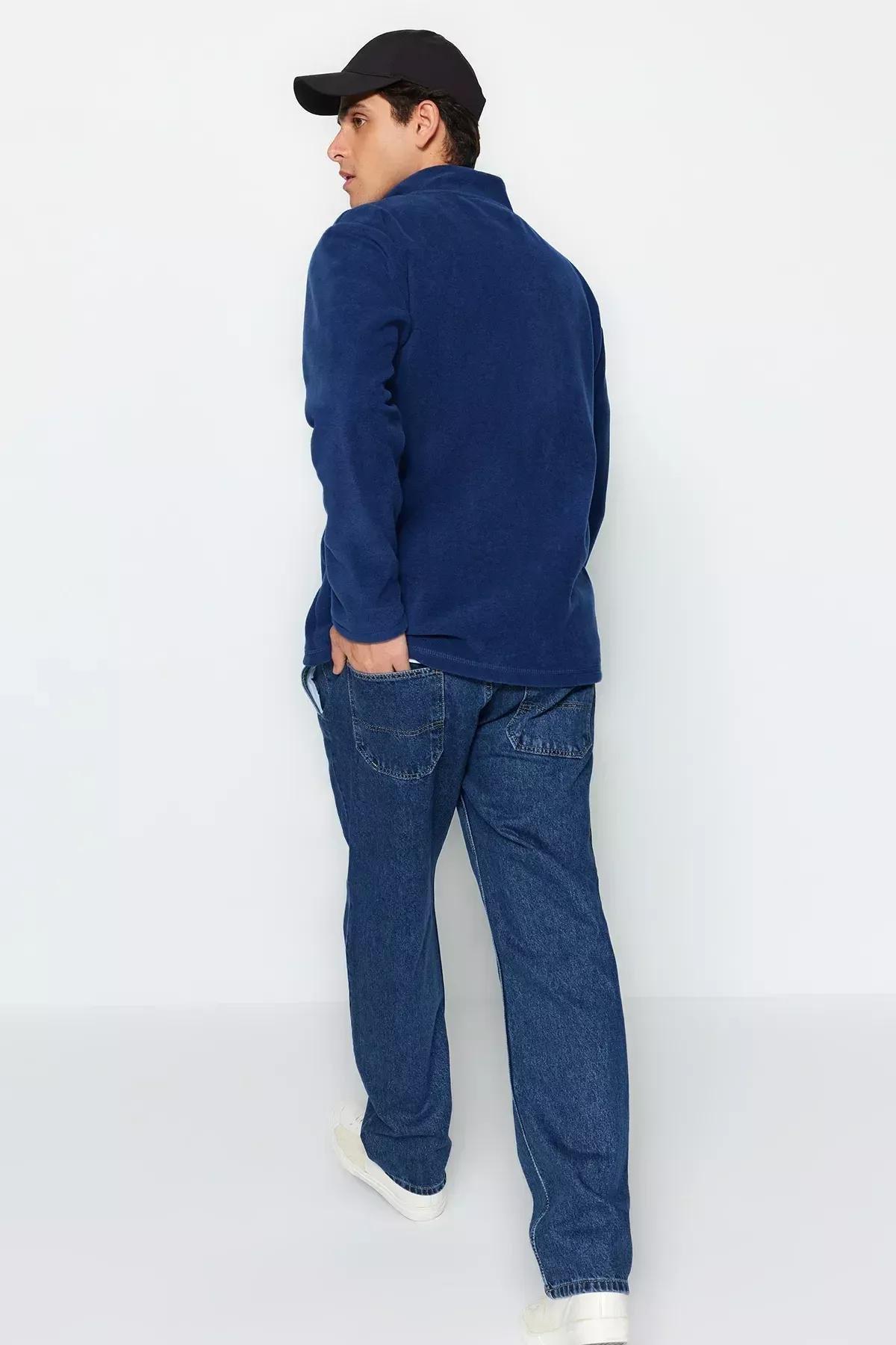 Navy Regular Fit Elastic Waist Jeans, Navy blue-2002, large image number 2