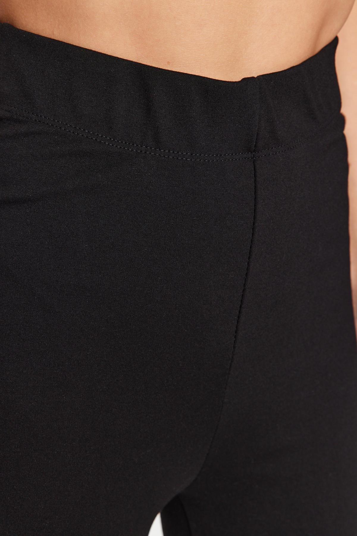 Black Slimming High Waist Flared Trousers, , large image number 4