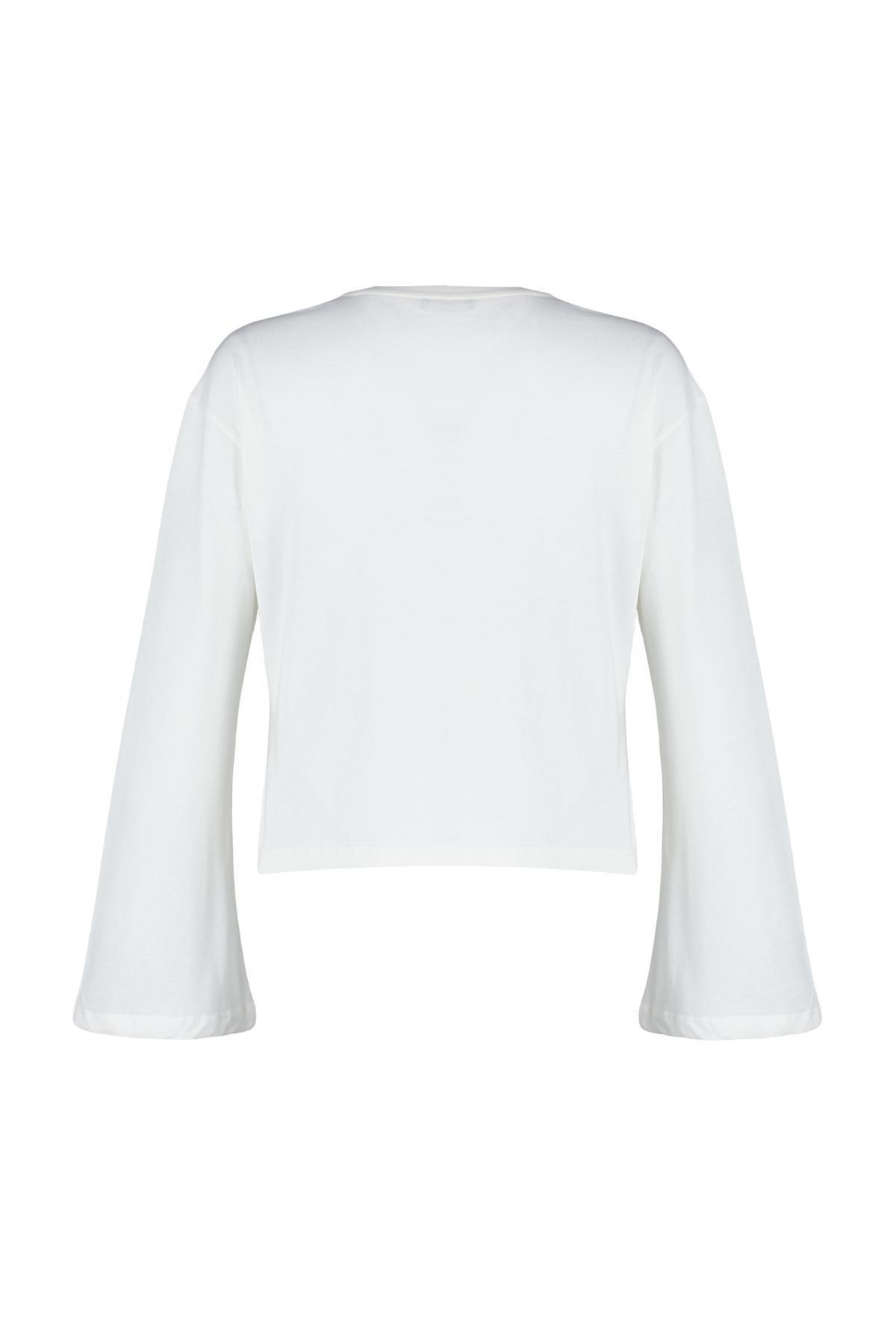 Trendyol - Ecru Premium Spanish Sleeve Knitted T-Shirt