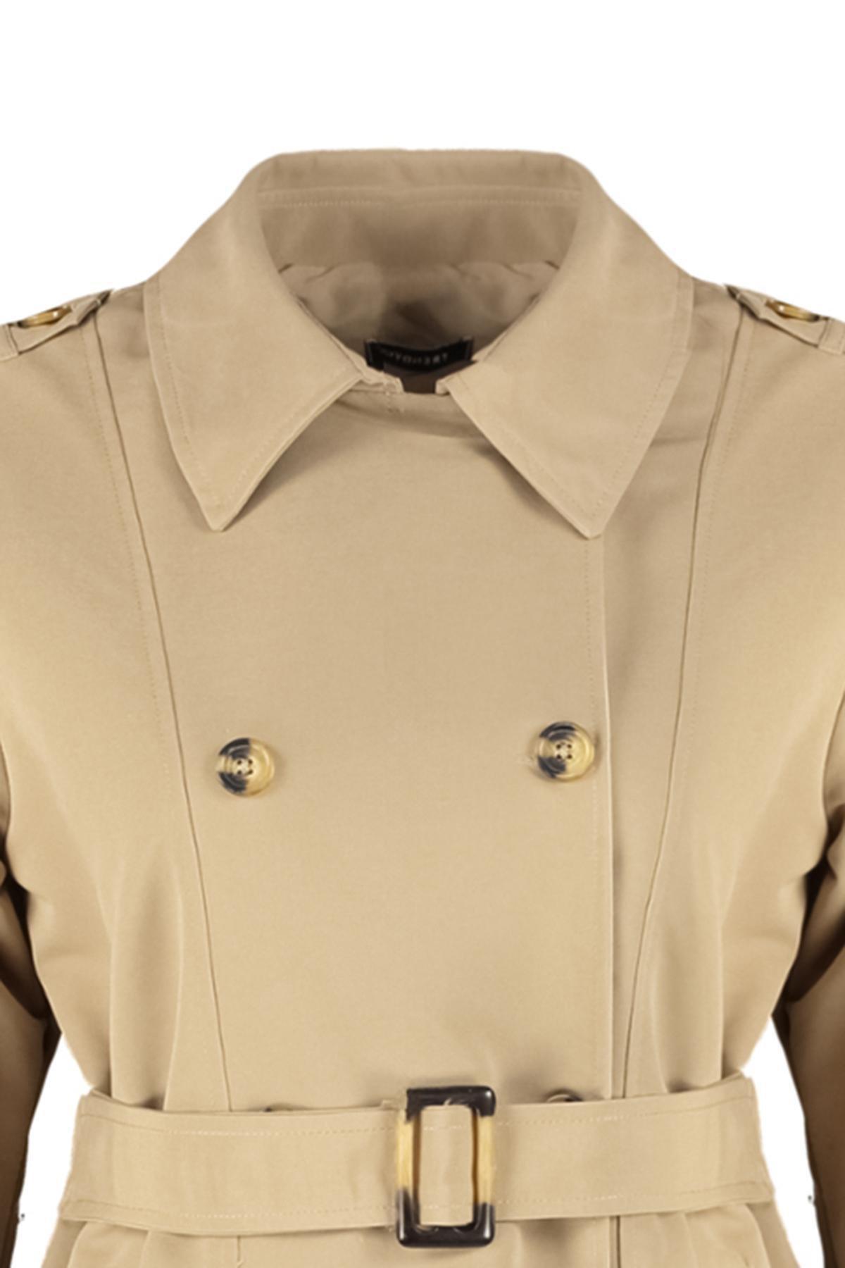 Beige Oversized Trench Coat, , large image number 5