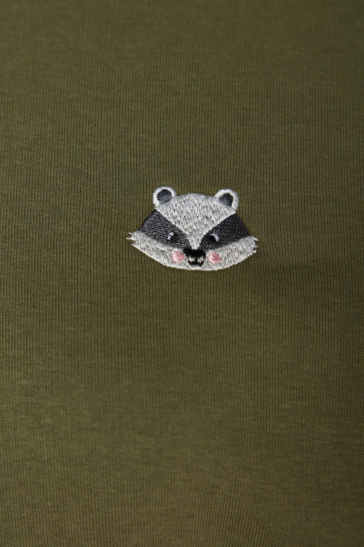 Khaki Embraided Knitted Sweatshirt, , large image number 6