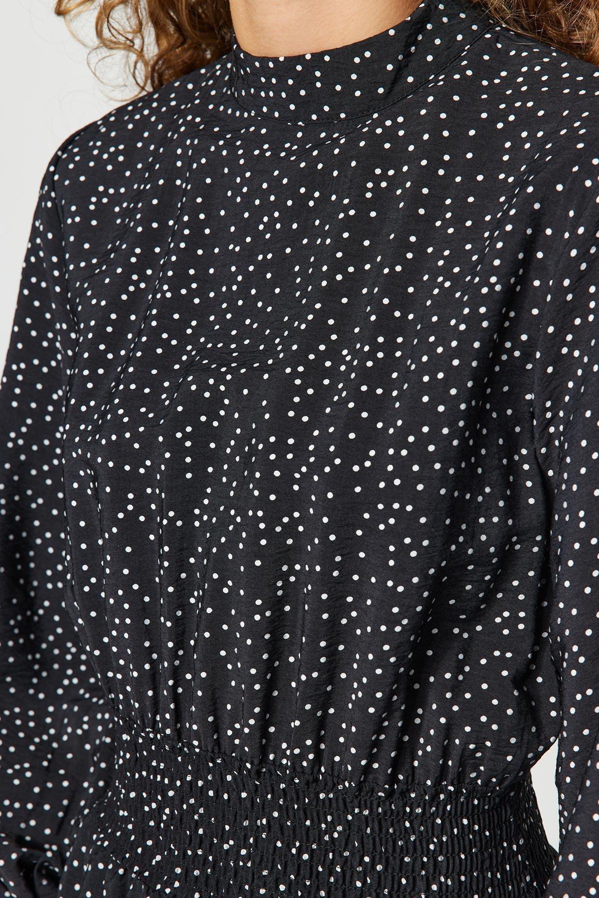Black Polka Dot Knitted Dress, , large image number 4