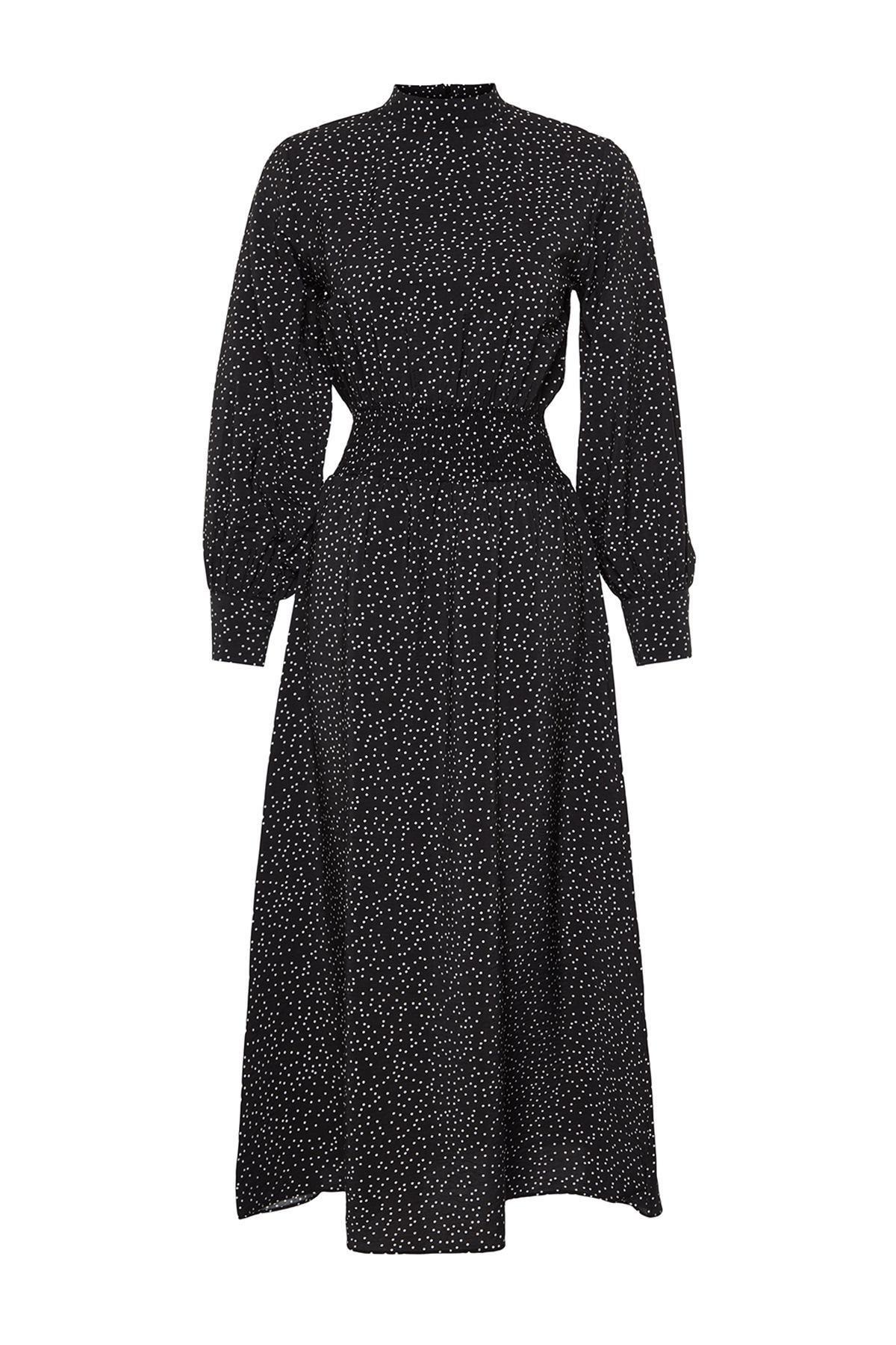 Black Polka Dot Knitted Dress, , large image number 5
