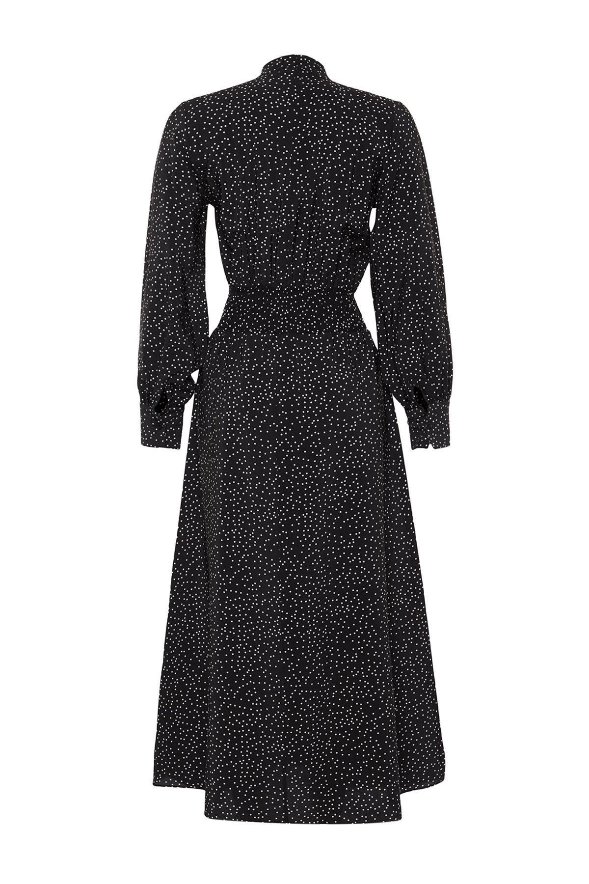 Black Polka Dot Knitted Dress, , large image number 7